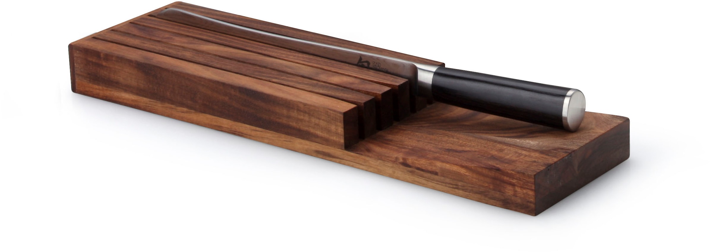 Continenta Messerblock 1 Stk. für Schublade, Akazie 39x11x3,5 cm