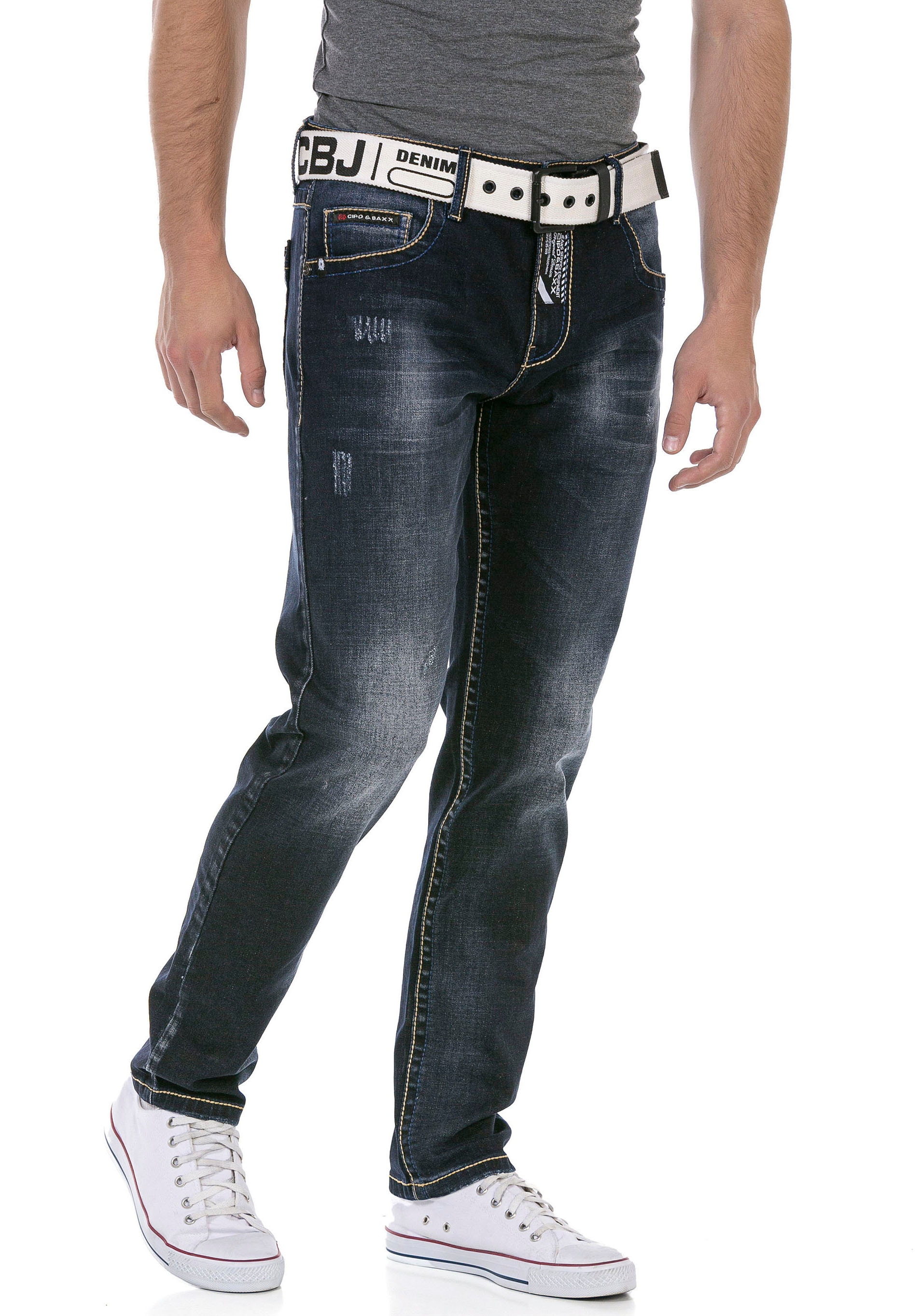 Cipo & Baxx Regular-fit-Jeans, mit markanter Waschung