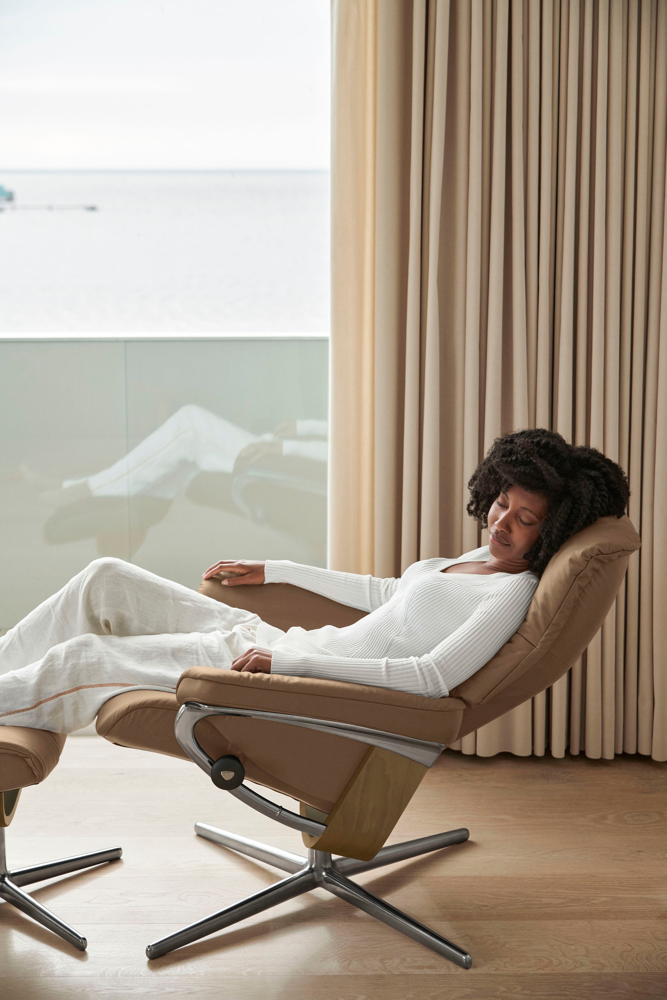 Stressless® Relaxsessel »Mayfair«, mit Cross Base, Größe S, M & L, Holzakzent Eiche