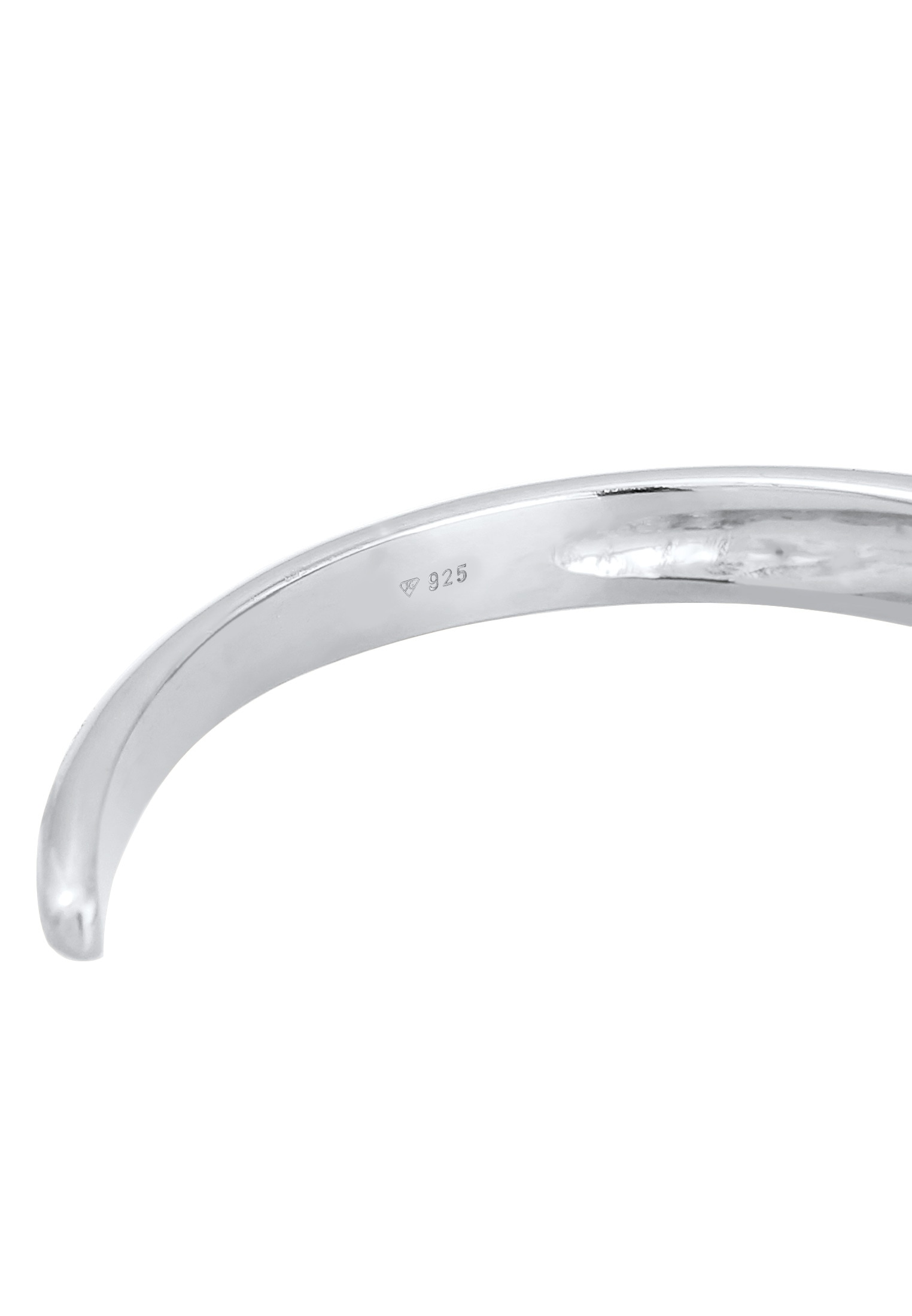 Elli Premium Armreif »Armband Armreif Offen Rund Glänzend Unisex 925 Silber«