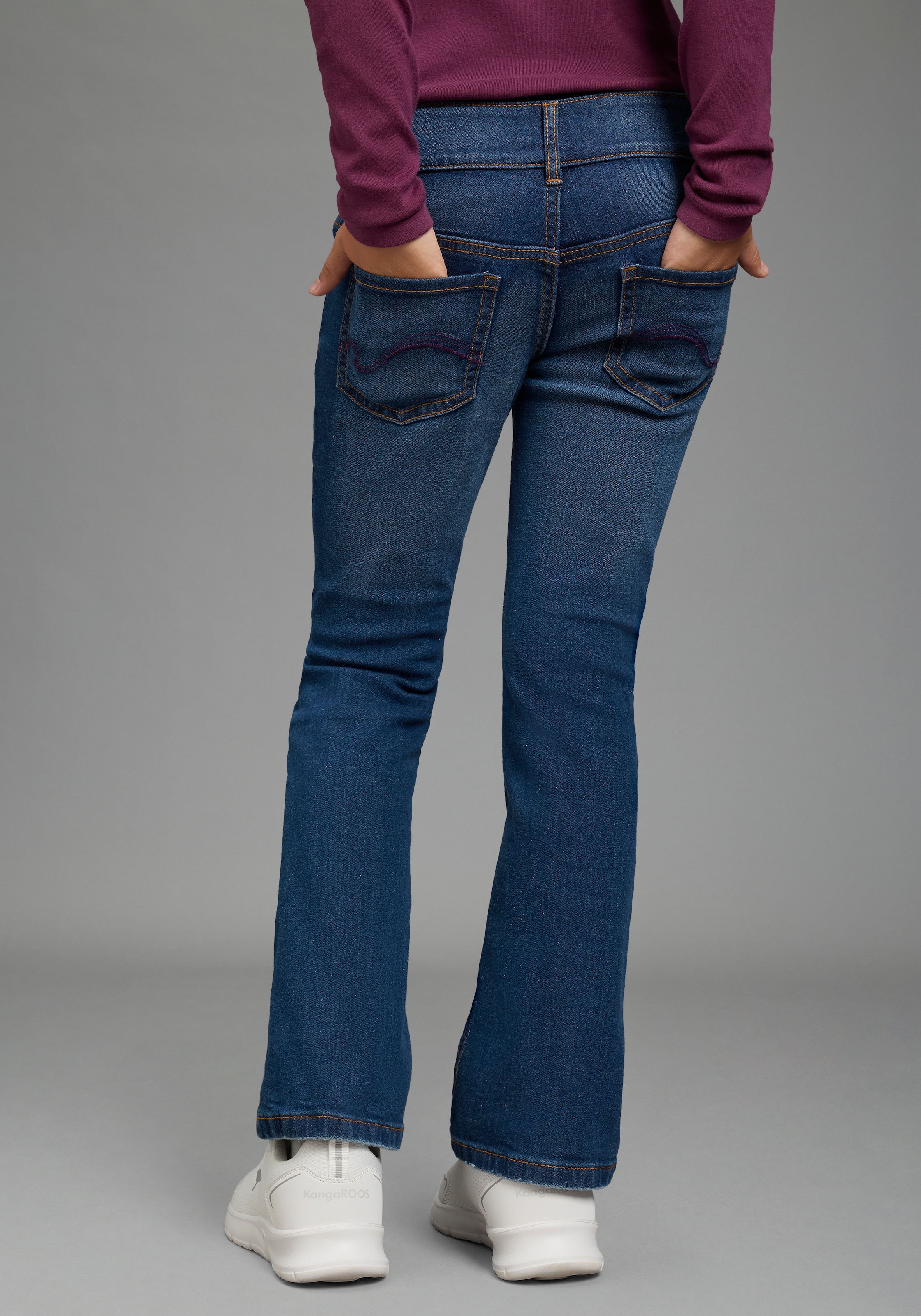 KangaROOS Bootcut-Jeans »Stretchjeans Boot Cut« Modische Jeans, authentische Waschung