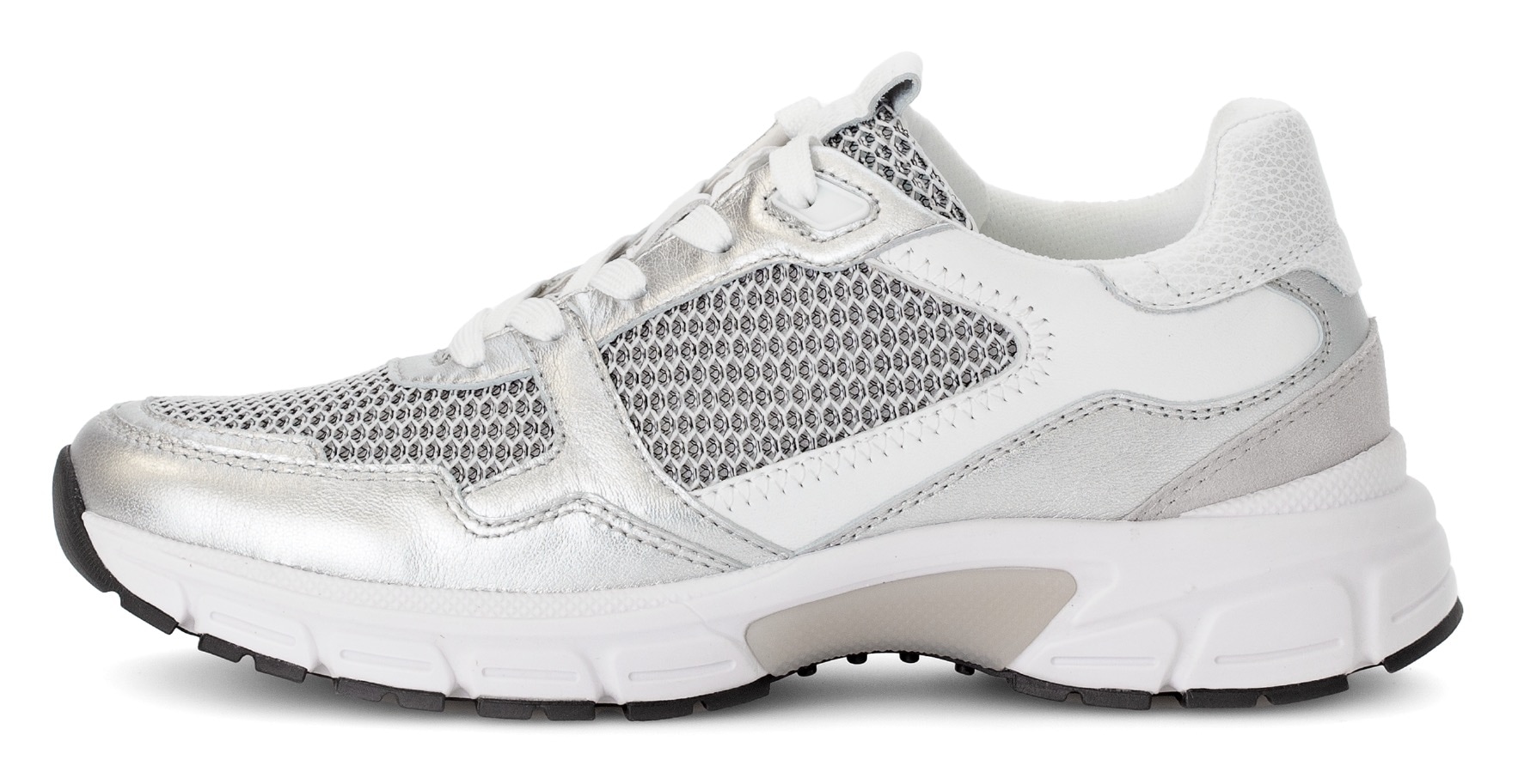 Gabor Keilsneaker »FLORENZ«, Freizeitschuh, Halbschuh, Schnürer, Kontrastbesatz, Weite G (=weit)