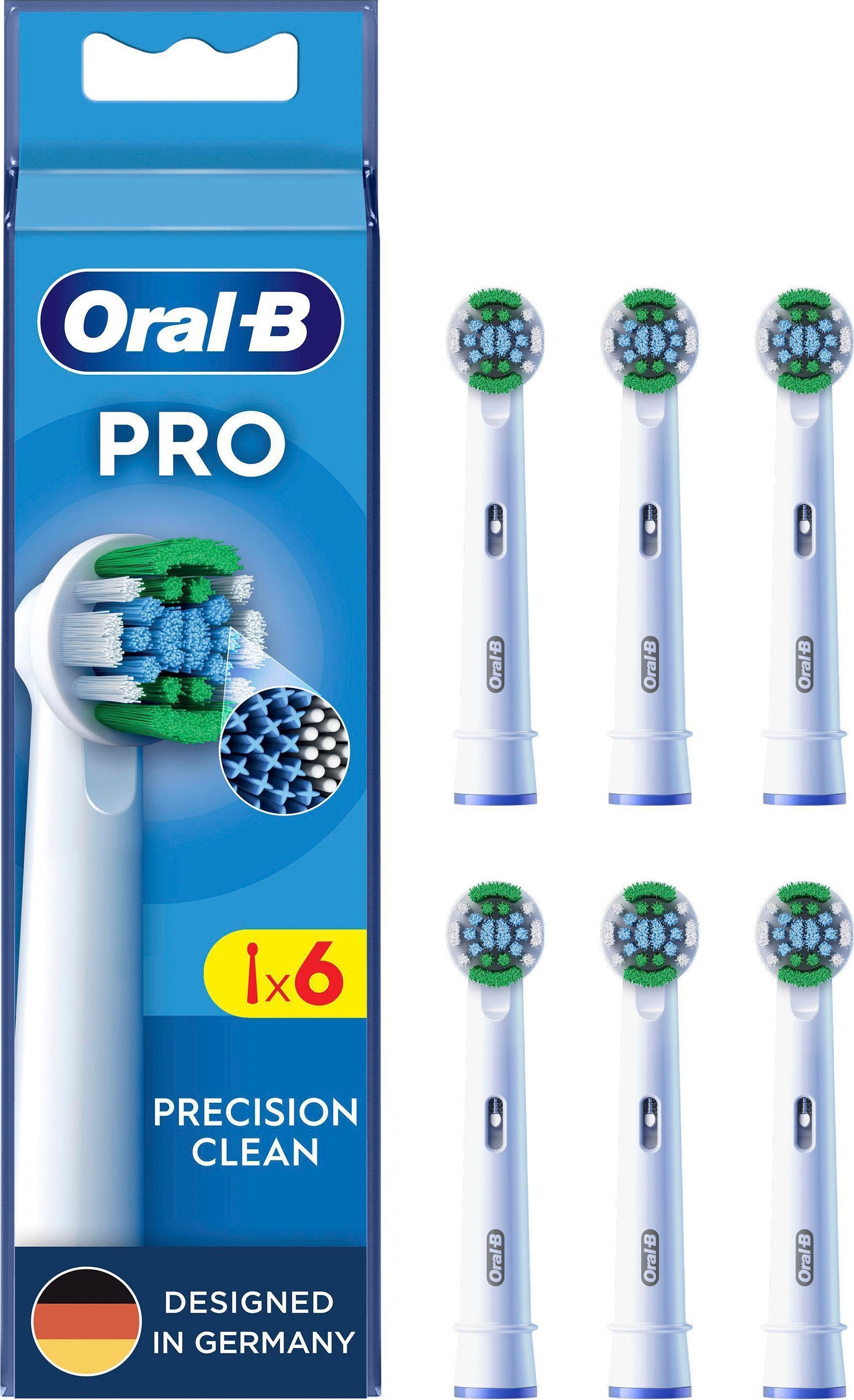 Oral-B Aufsteckbürsten »Pro Precision Clean«, X-förmige Borsten