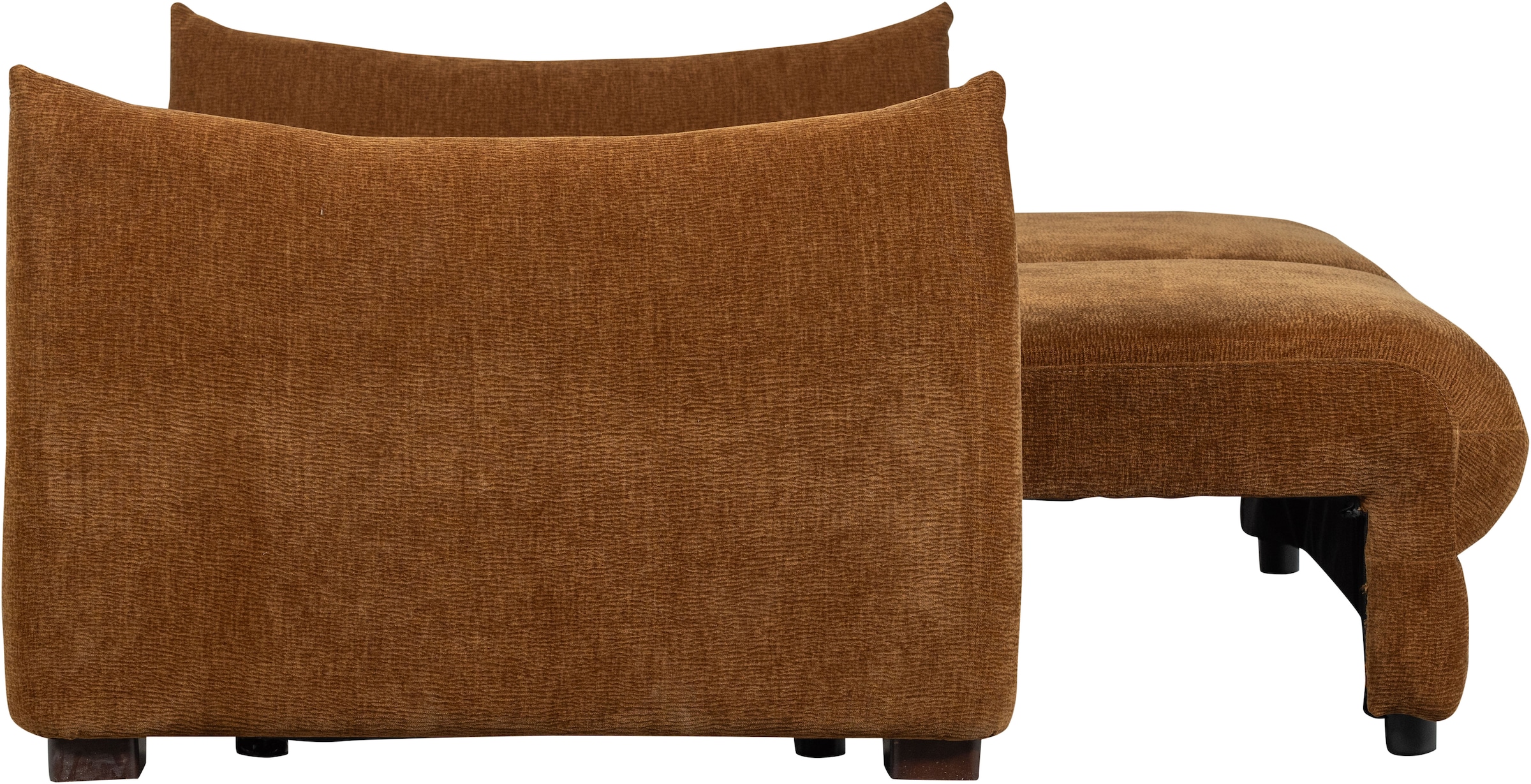 WOOOD Schlafsofa »Jonne Strukturbezug mit Schlaffunktion, H 92 x B 233 x T 105 cm« Tragkraft 220 kg, Sitzbreite 192 cm, Geringe Verschleißfestigkeit