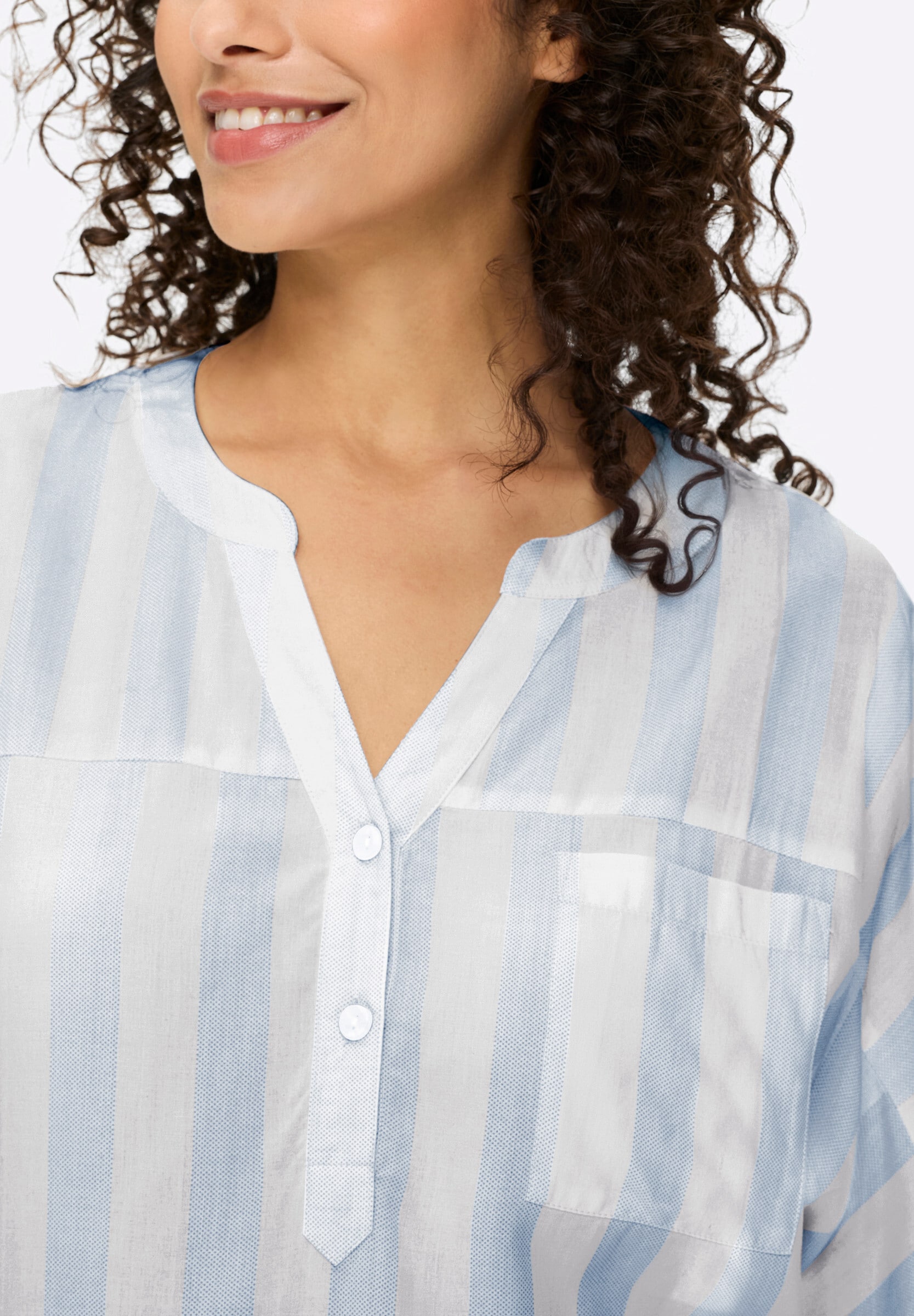 heine Schlupfbluse »Bluse Gestreifte Bluse mit Fledermausärmeln«