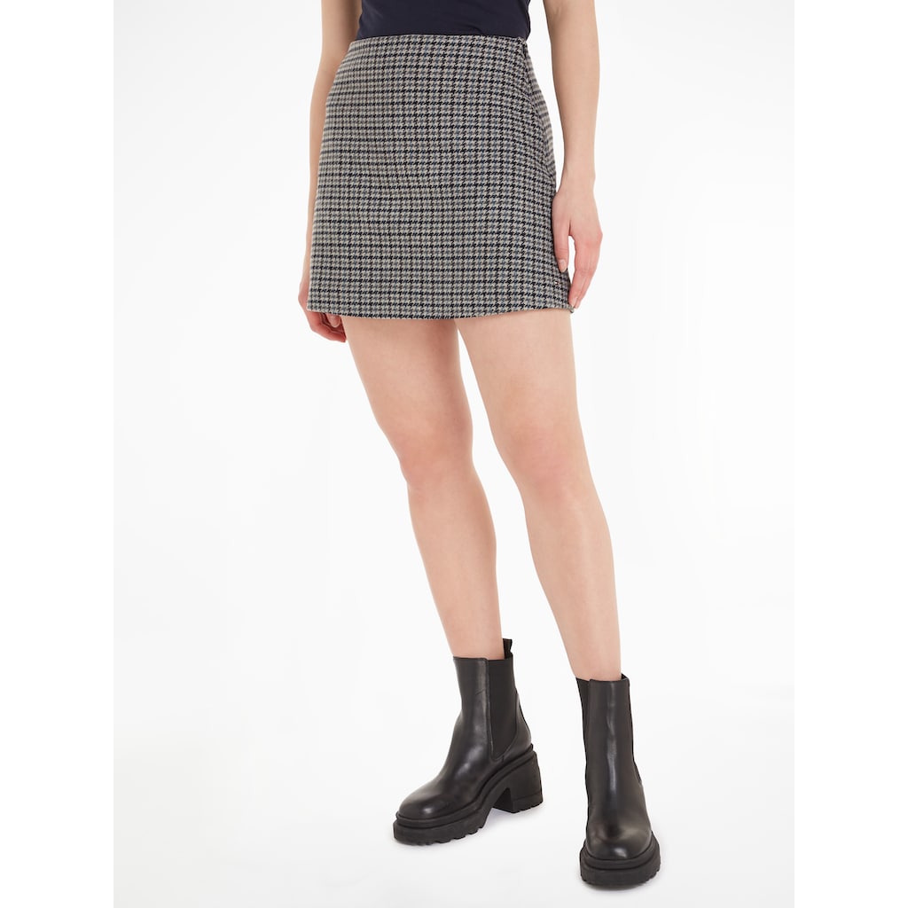 Tommy Hilfiger A-Linien-Rock »WOOL CHECK MINI SKIRT«