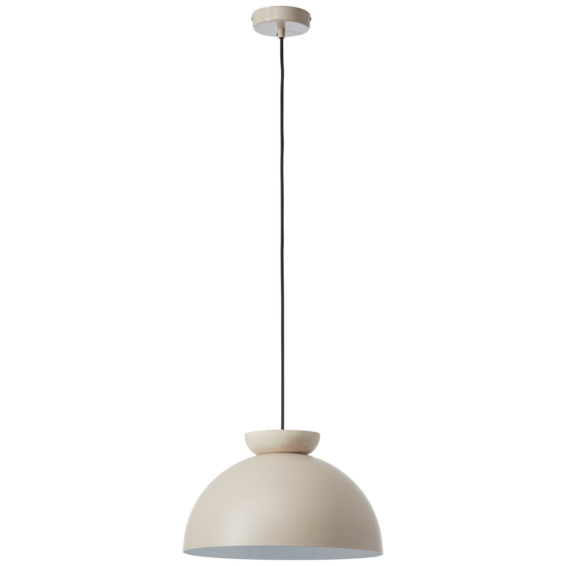 Brilliant Pendelleuchte »Nalam« E27 1 Stk. 173 x 35 cm, E27, kürzbar, Metall/Travertin, beige