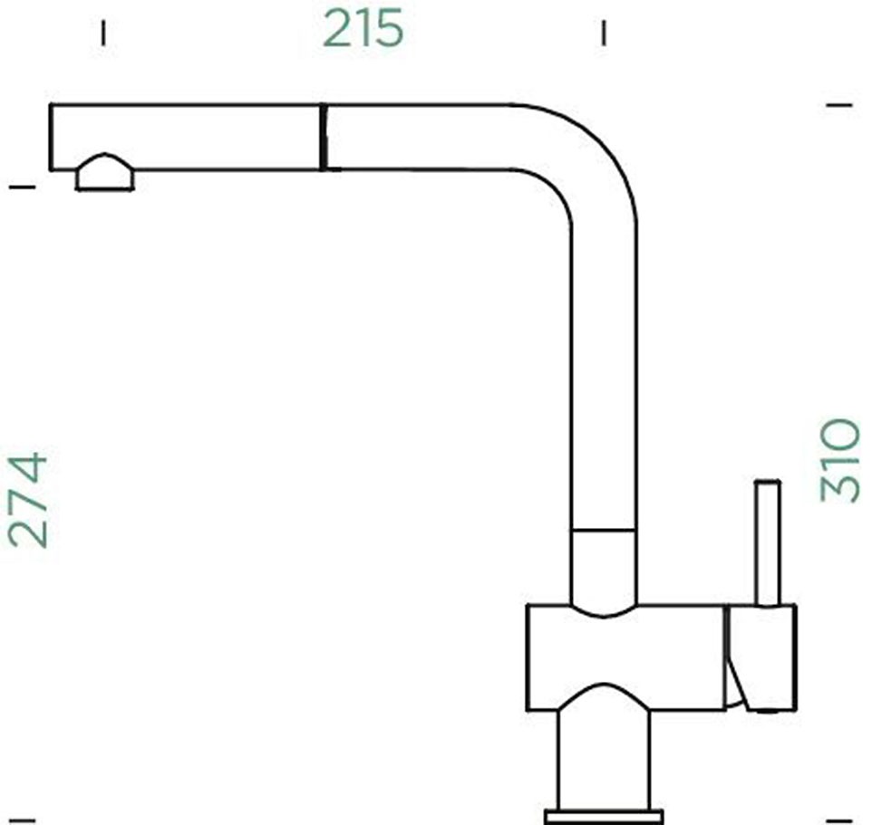 Schock Küchenarmatur »EPOS SB«, ausziehbar, Rückflussverhinderer,Wasserspar-Perlator, Schwenkber. 180°