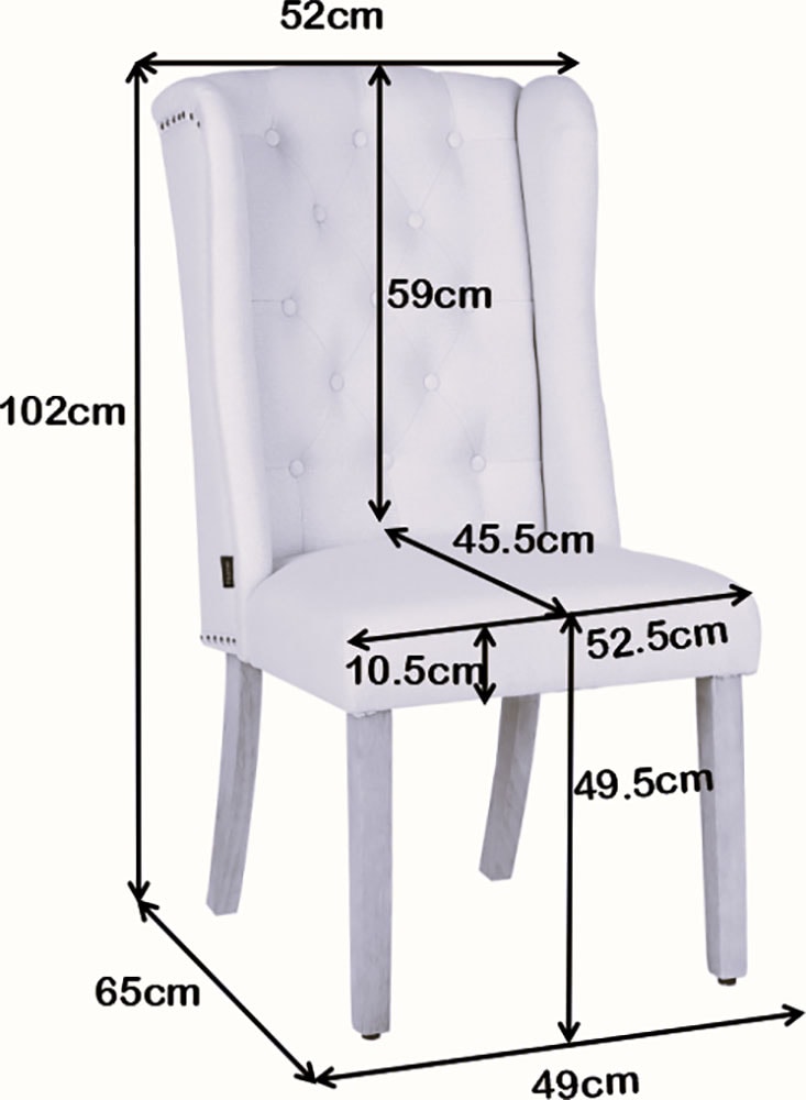 Home affaire Esszimmerstuhl »Liao, TOPSELLER!, OTTOs Choice«, pflegeleichter Webstoff Bezug, Knopfheftung, Sitzhöhe ca. 50 cm