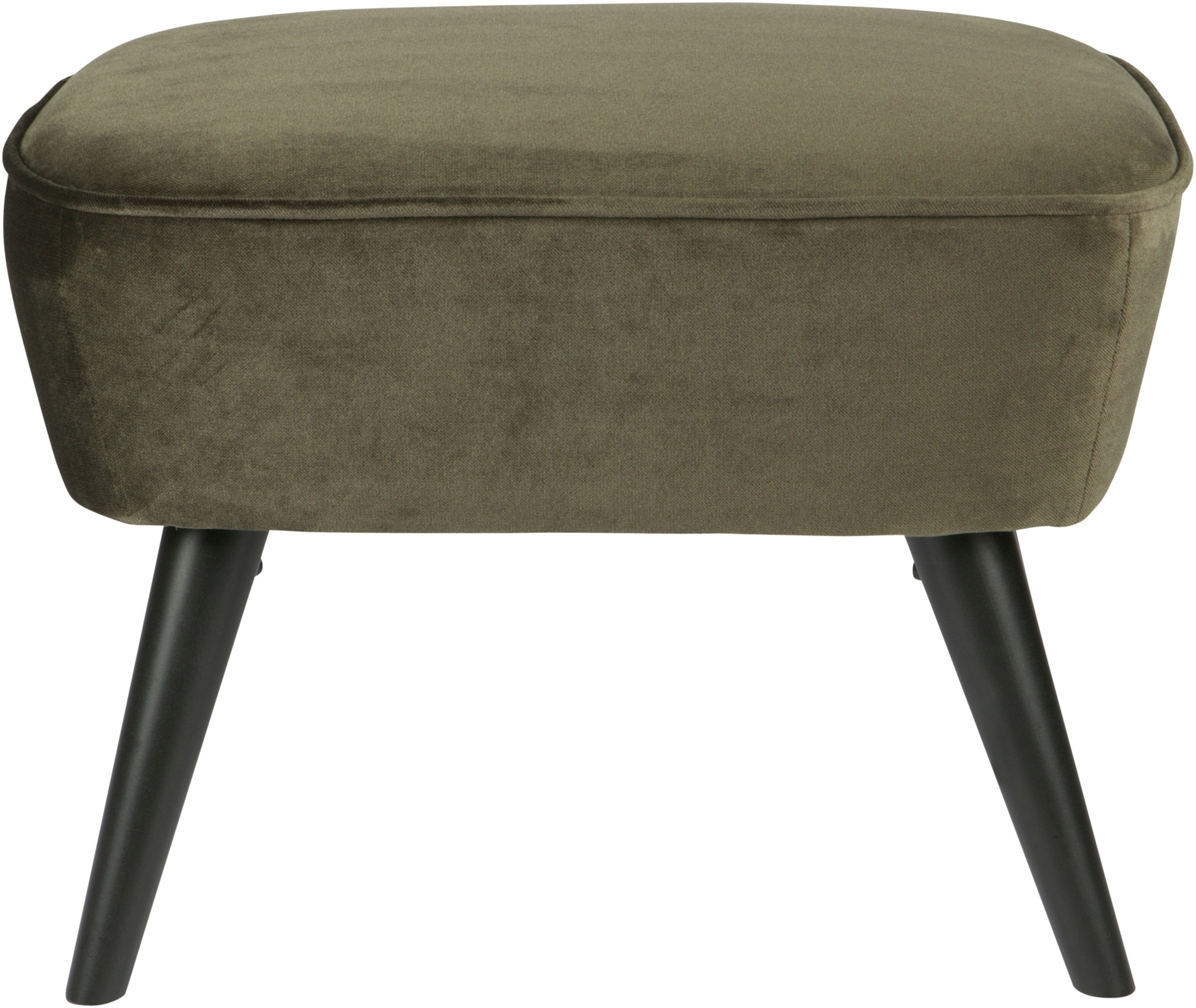 WOOOD Hocker »Sara«, mit Samtstoff gepolstert, rechteckige Form, H 41 cm x B 56 cm