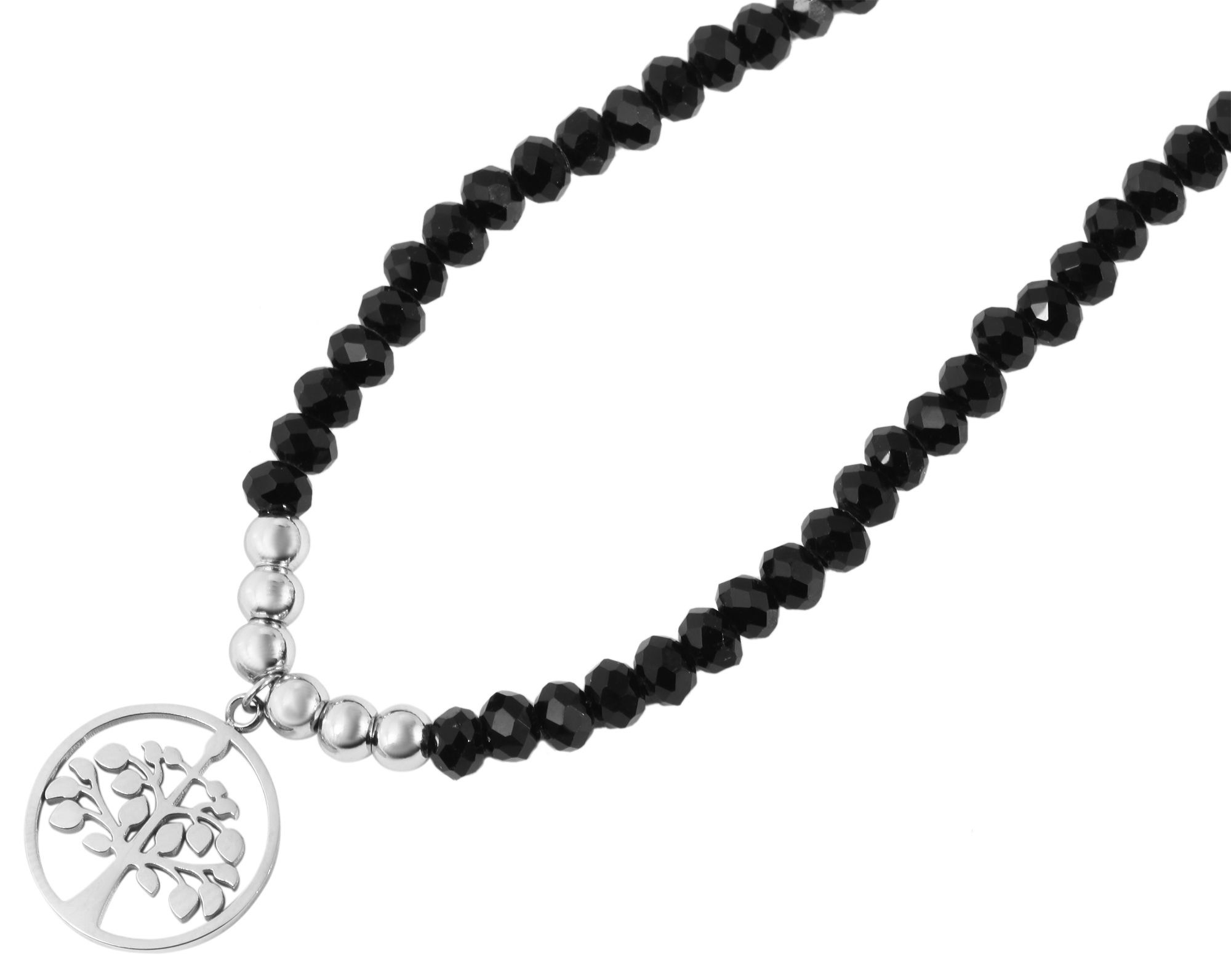 Adelia´s Kette ohne Anhänger »Damen Halskette mit Anhänger ¿ Lebensbaum aus Glas«