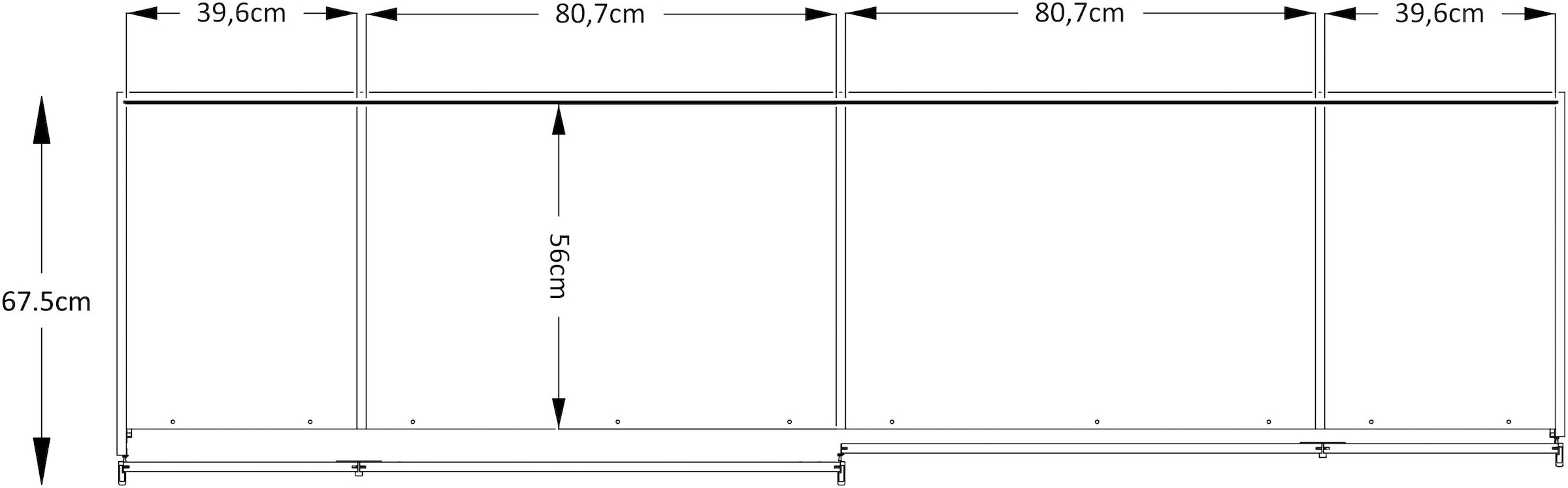 STAUD Schwebetürenschrank »Sonett 321C, Made in Germany« mit vier verschiedenen Ausstattungsvarianten