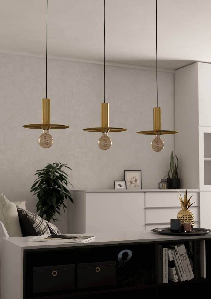 EGLO Hängeleuchte »ESCANDELL«, 3 flammig, Leuchtmittel E27 | ohne Leuchtmittel, Pendelleuchte, Esszimmerlampe, Hängeleuchte, E27 Fassung, 95 cm