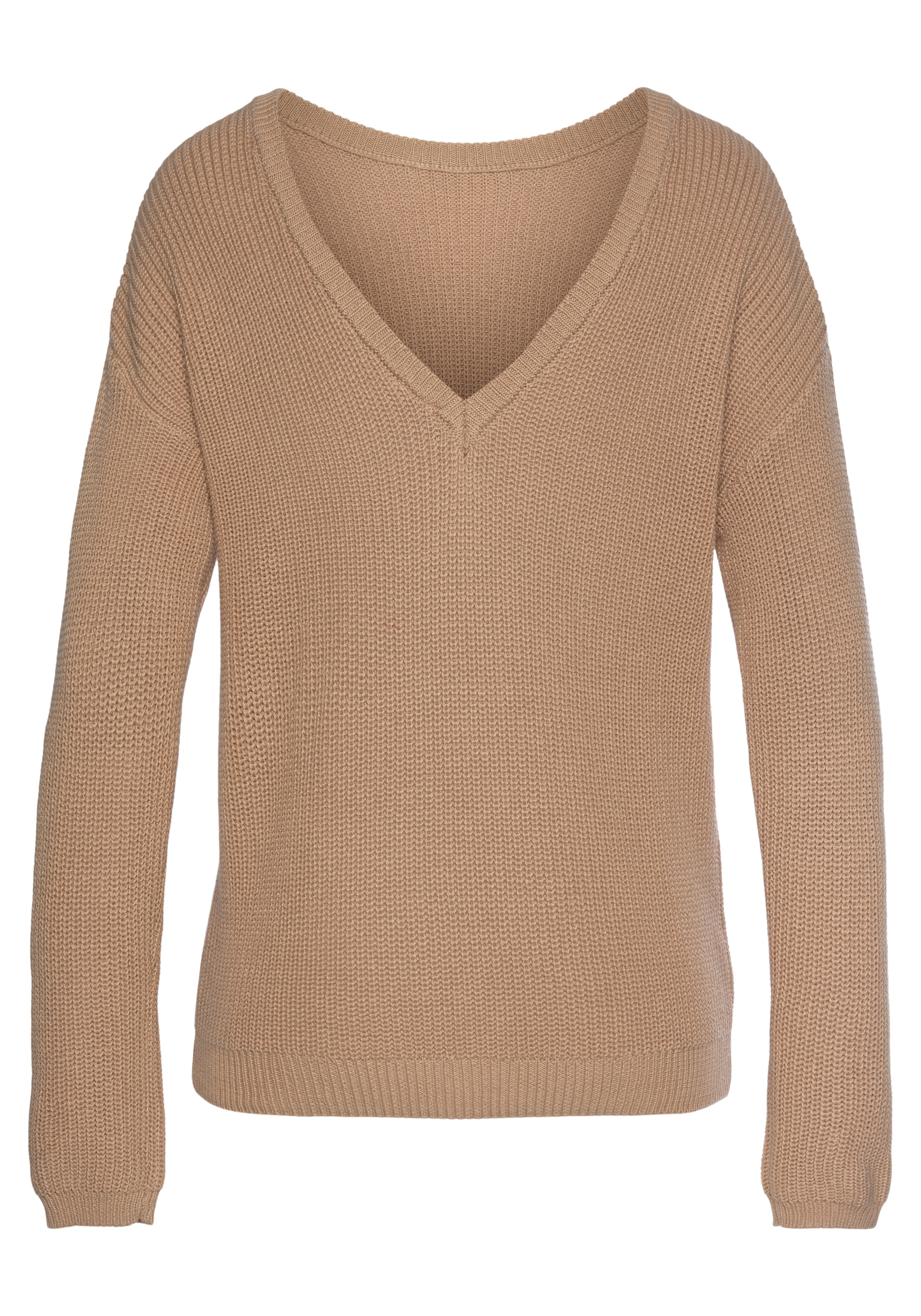 LASCANA Strickpullover, mit Rückenausschnitt