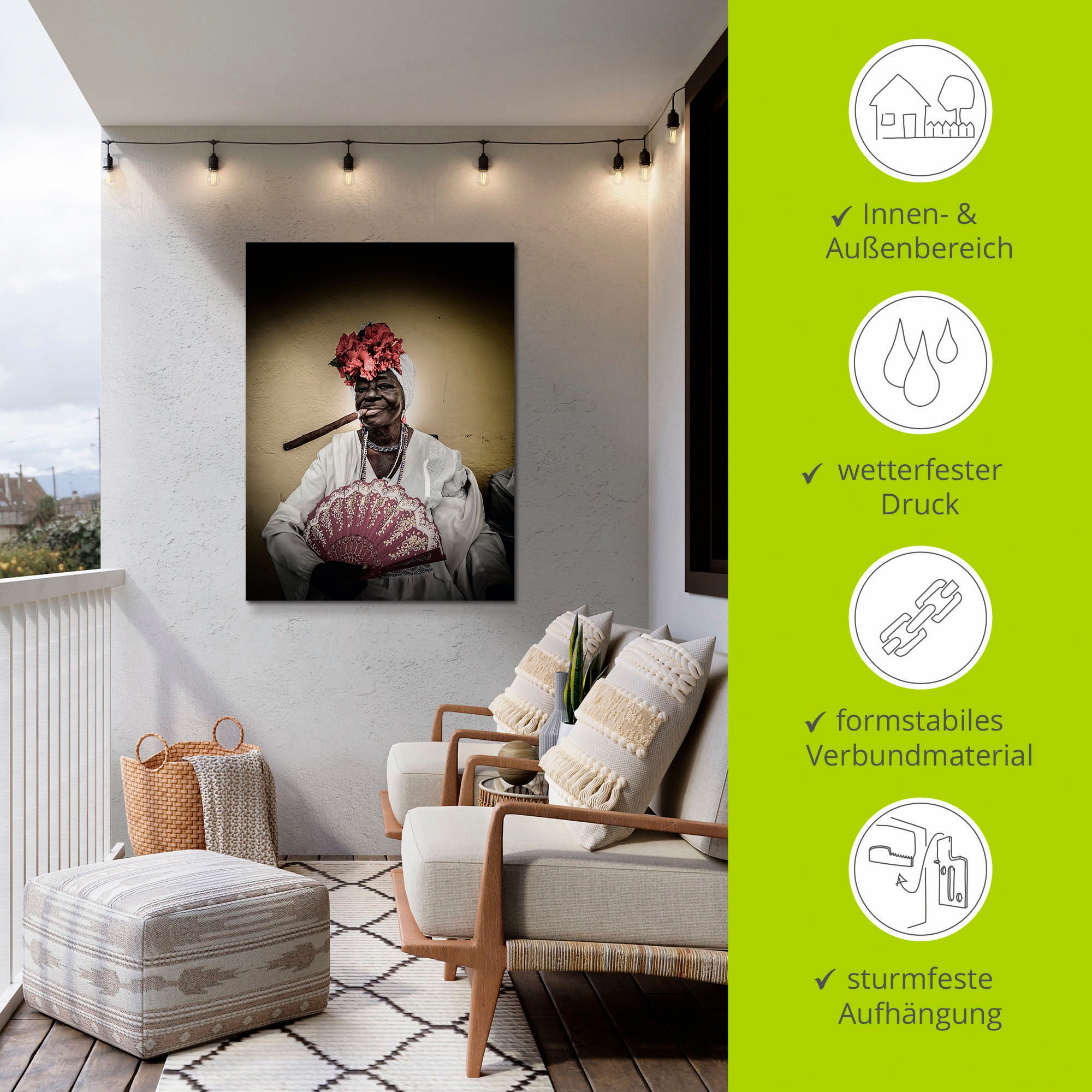 Artland Wandbild »Havanna«, Frau, (1 St.), als Alubild, Leinwandbild, Wandaufkleber oder Poster in versch. Größen