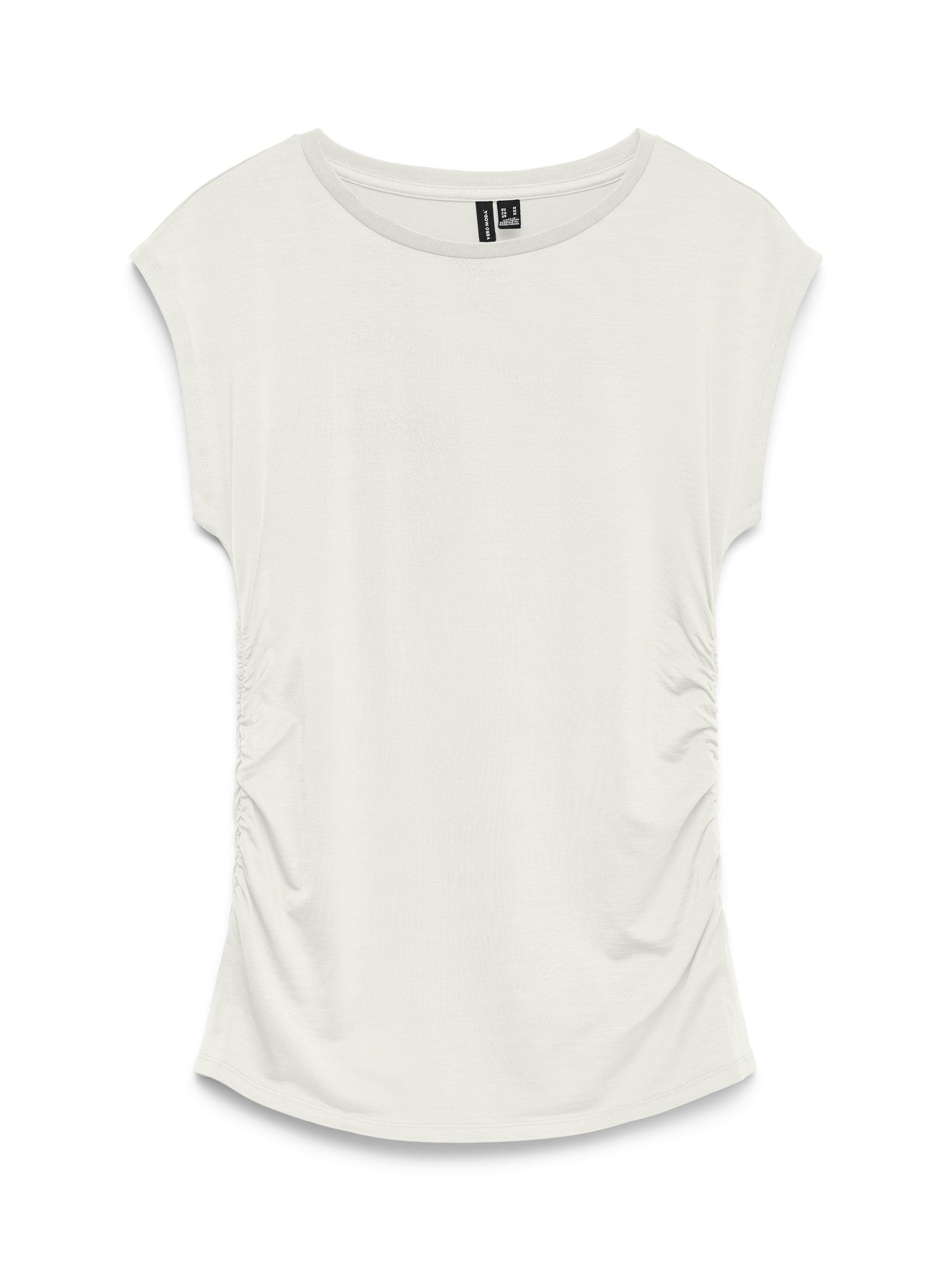 Vero Moda Rundhalsshirt »VMAVASARAH  SL TOP JRS NOOS« Materialmix, seitlich gerafft