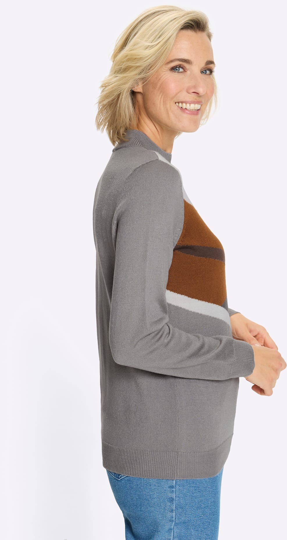 Classic Basics Stehkragenpullover »Langarm-Pullover«