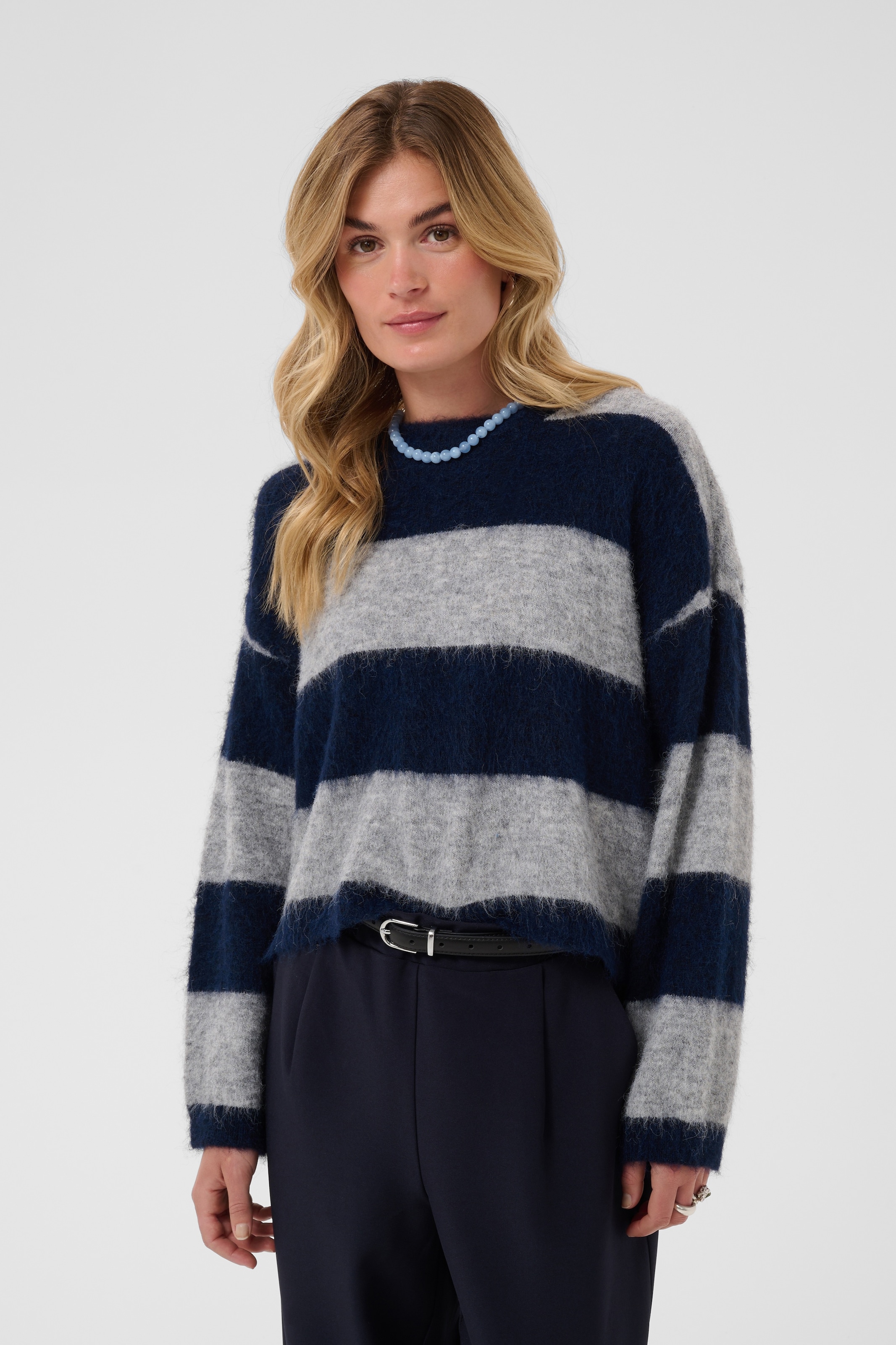 Saint Tropez Strickpullover »TayzieSZ Pullover« Materialmix, Oversize fit