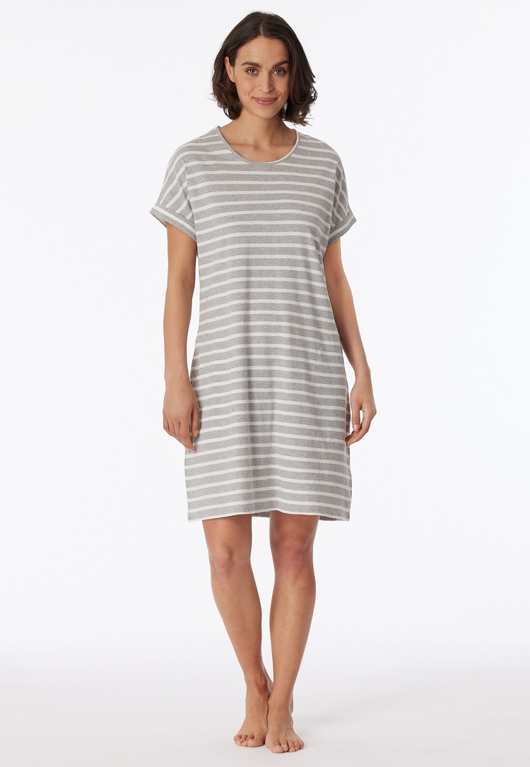 Longshirt, mit grau-meliertem Design