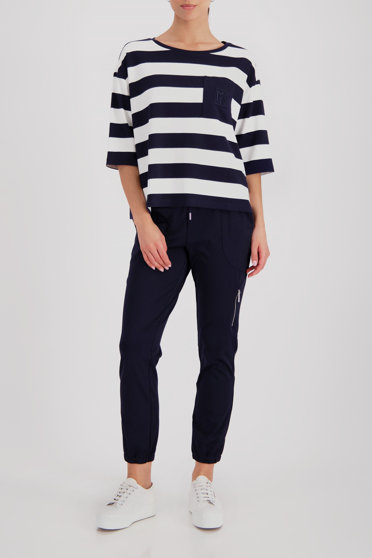 Monari Sweatshirt , Regular fit mit Brusttasche
