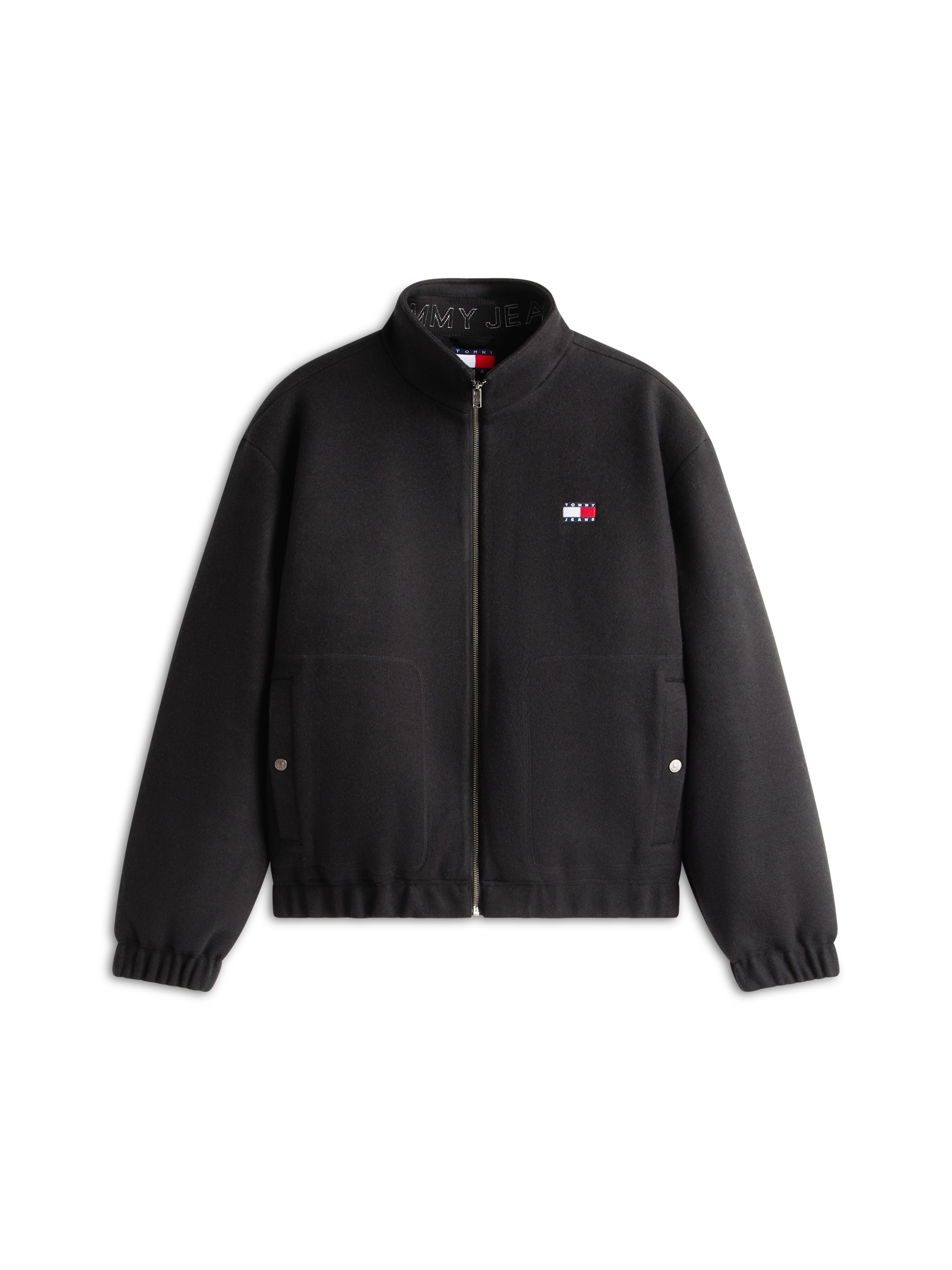 Tommy Jeans Fleecejacke »TJM ESSENTIAL WOOL PADDED« relaxed fit, Stehkragen