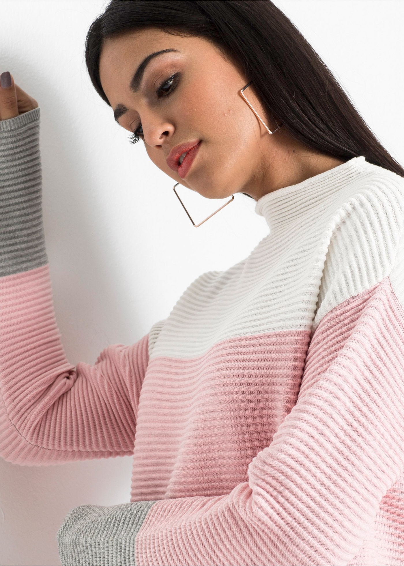 bonprix Longpullover »Gestreifter Long-Pullover« Gestreifter Long-Pullover