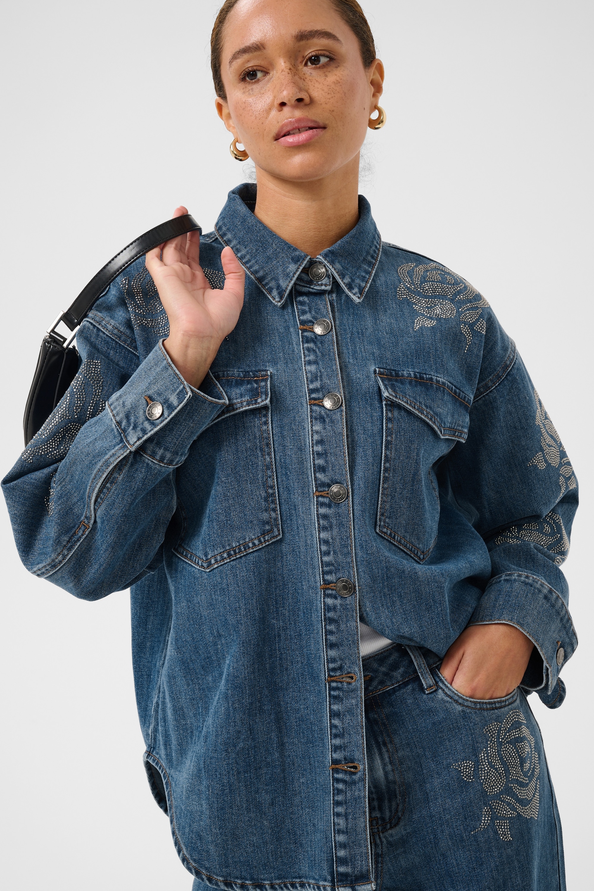 KAFFE Jeansbluse »Damen Jeanshemd KAcastelia«