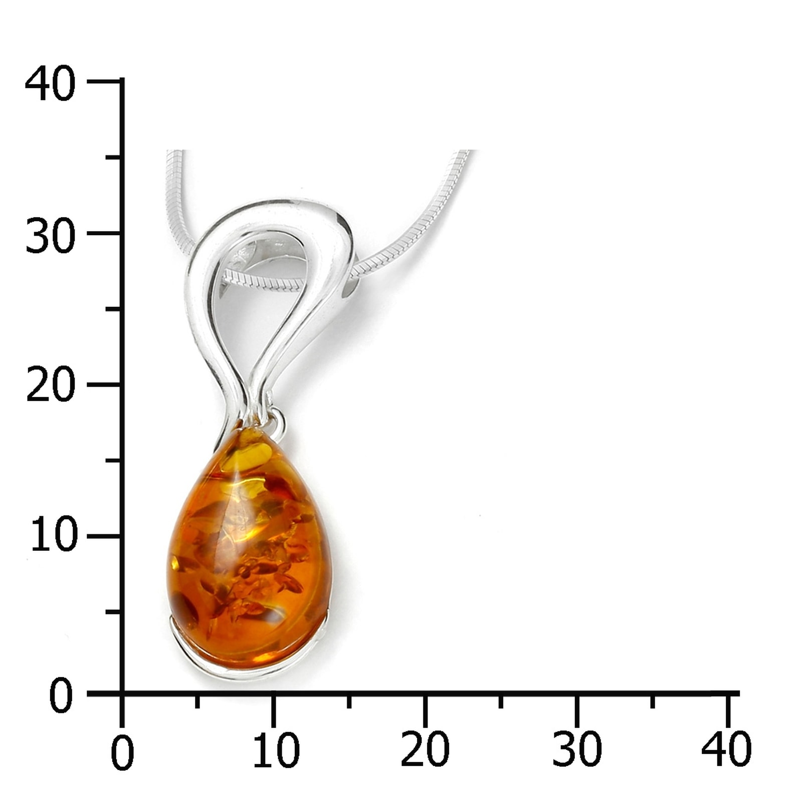 OSTSEE-SCHMUCK Kette mit Anhänger »- Milly - Silber 925/000 - Bernstein«