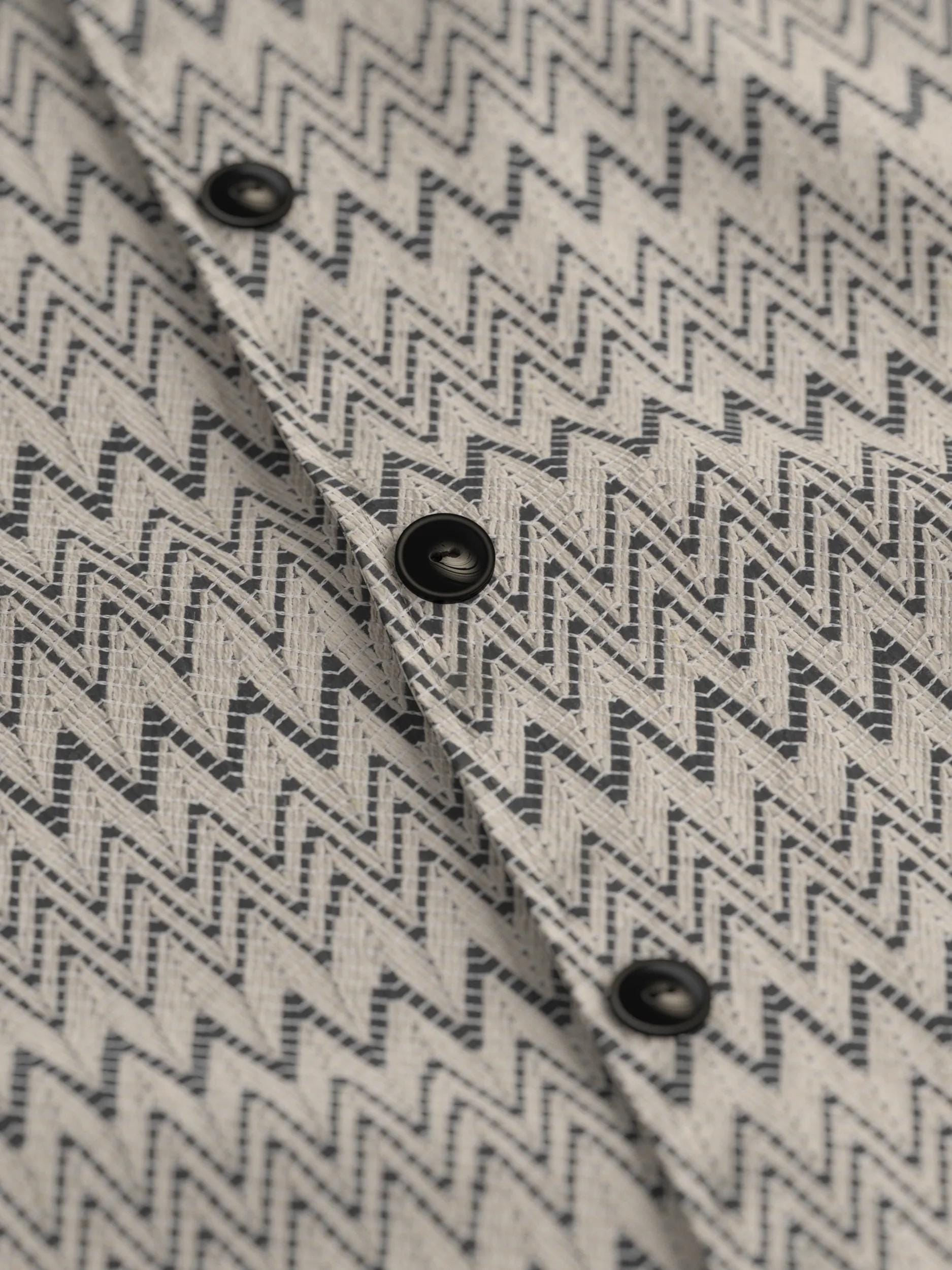 Joop Jeans Kurzarmhemd »Hanau« mit durchgehendem Zickzack-Muster