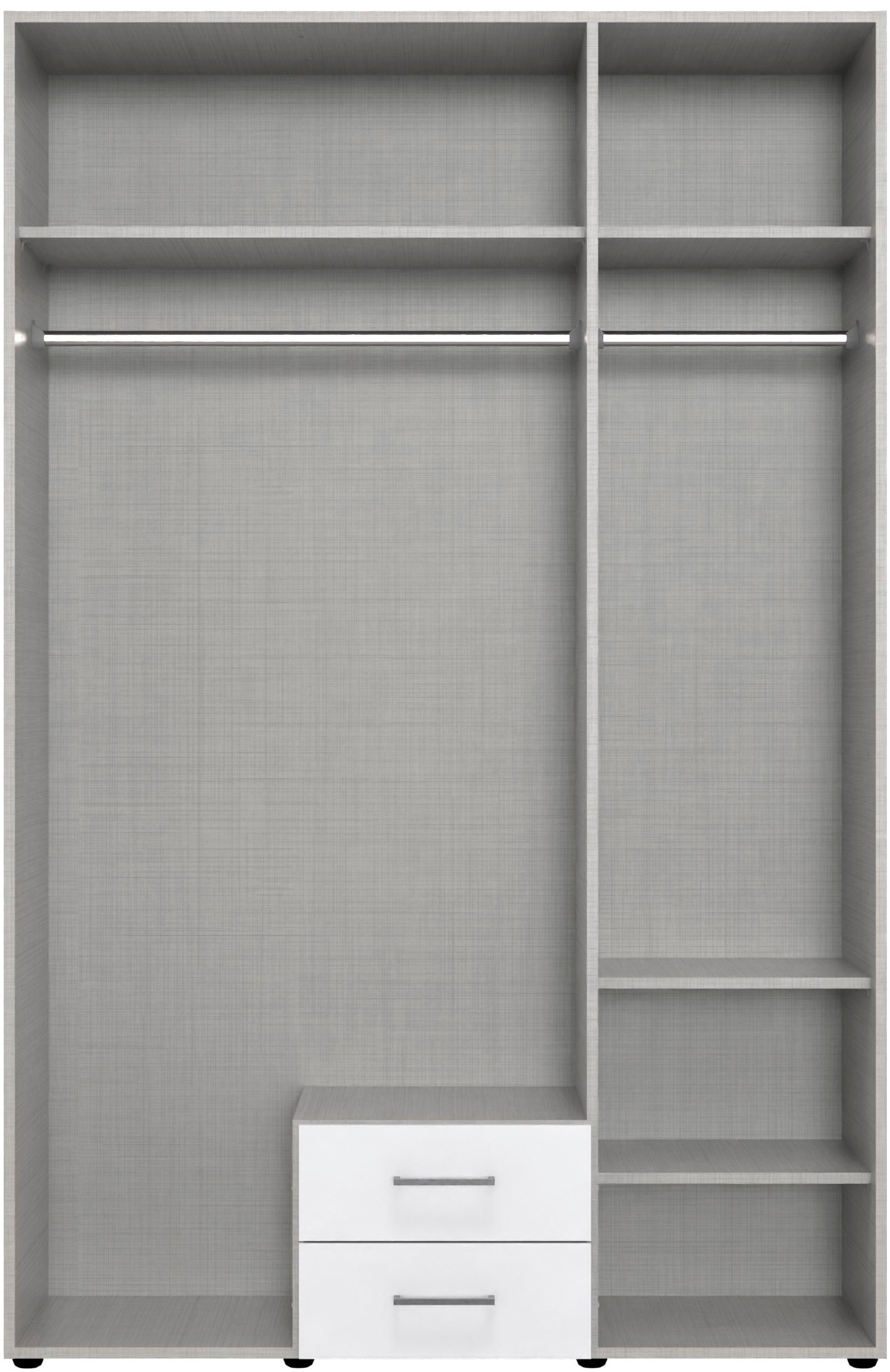Wimex Drehtürenschrank »Mugano, 135 oder 180cm breit, 208 oder 236cm hoch, Made in Germany«, (mit langen Griffstangen aus Metall), wahlweise mit oder ohne Spiegel, mit Schubladen
