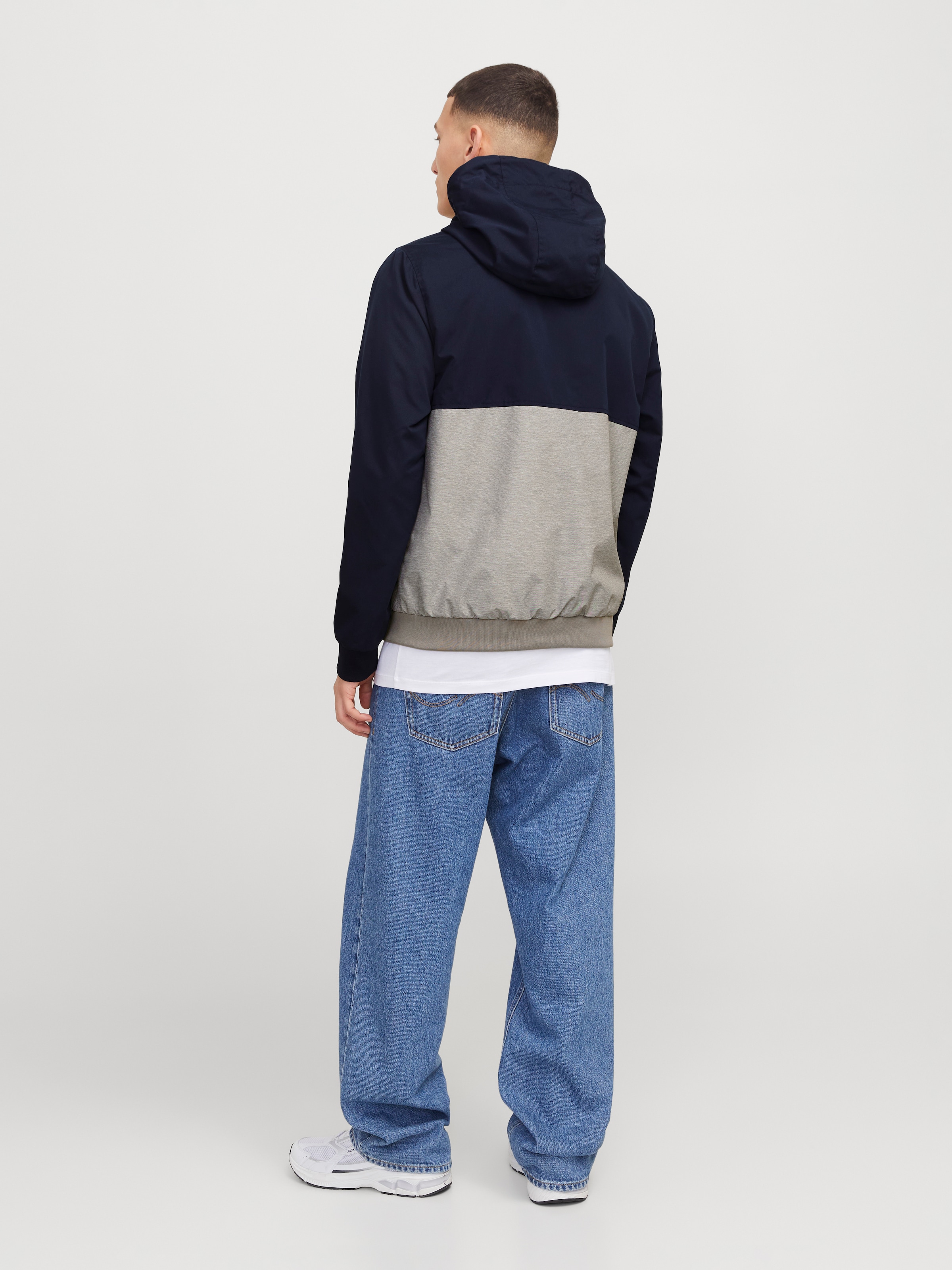 Jack & Jones Blouson »JJERUSH HOOD BOMBER NOOS«, mit Kapuze, mit Logo Schriftzug