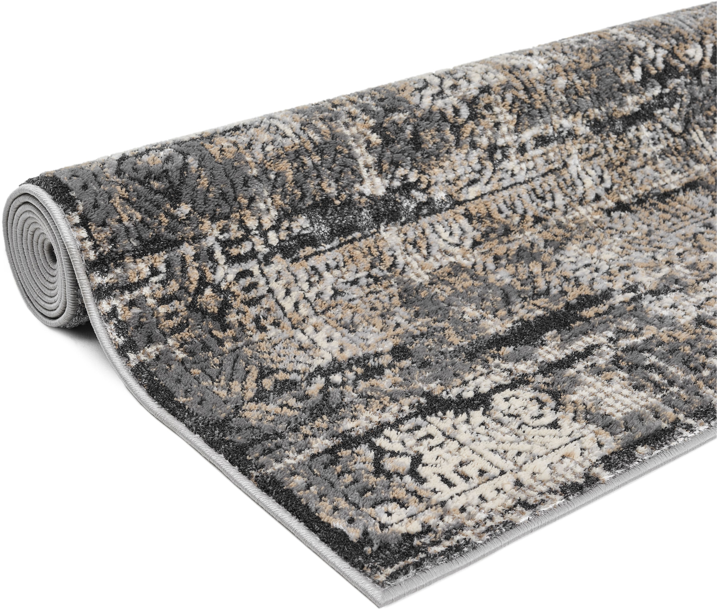 OTTO home Teppich »Selin« rechteckig 9 mm Höhe dezenter Glanz, Schrumpf-Garn-Effekt, im Vintage-Look, dichte Qualität