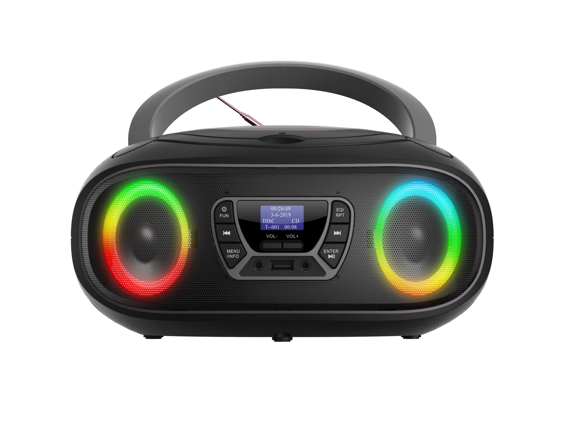 Denver Digitalradio (DAB+) »Denver DAB+ Boombox Mit DAB+/FM-Radio, Bluetooth-Funktion,pink«, (Bluetooth Digitalradio (DAB+)-FM-Tuner 1,80 W)