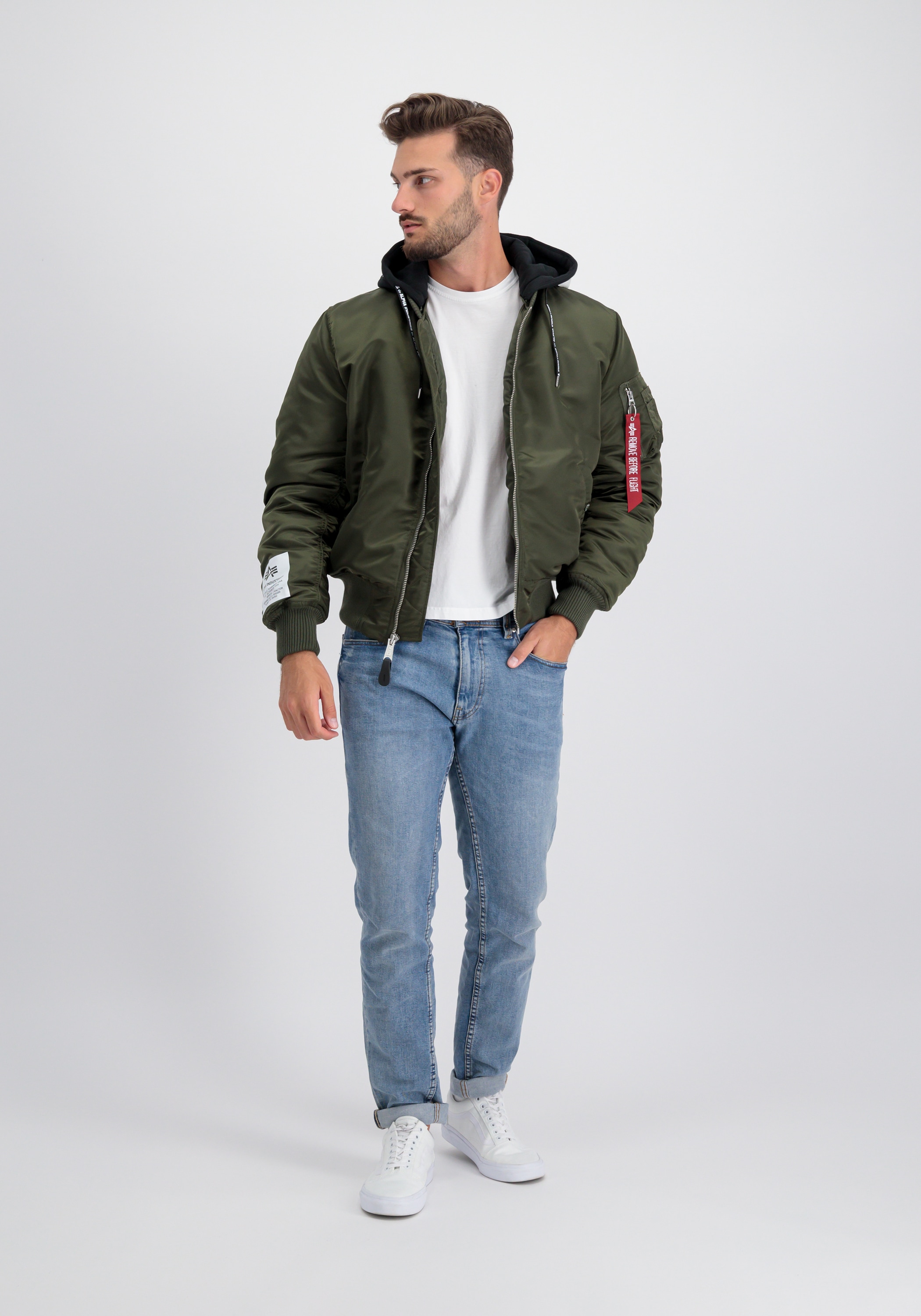 Alpha Industries Bomberjacke »Alpha Industries Men - Bomber Jackets MA-1 Zip Hood Print«