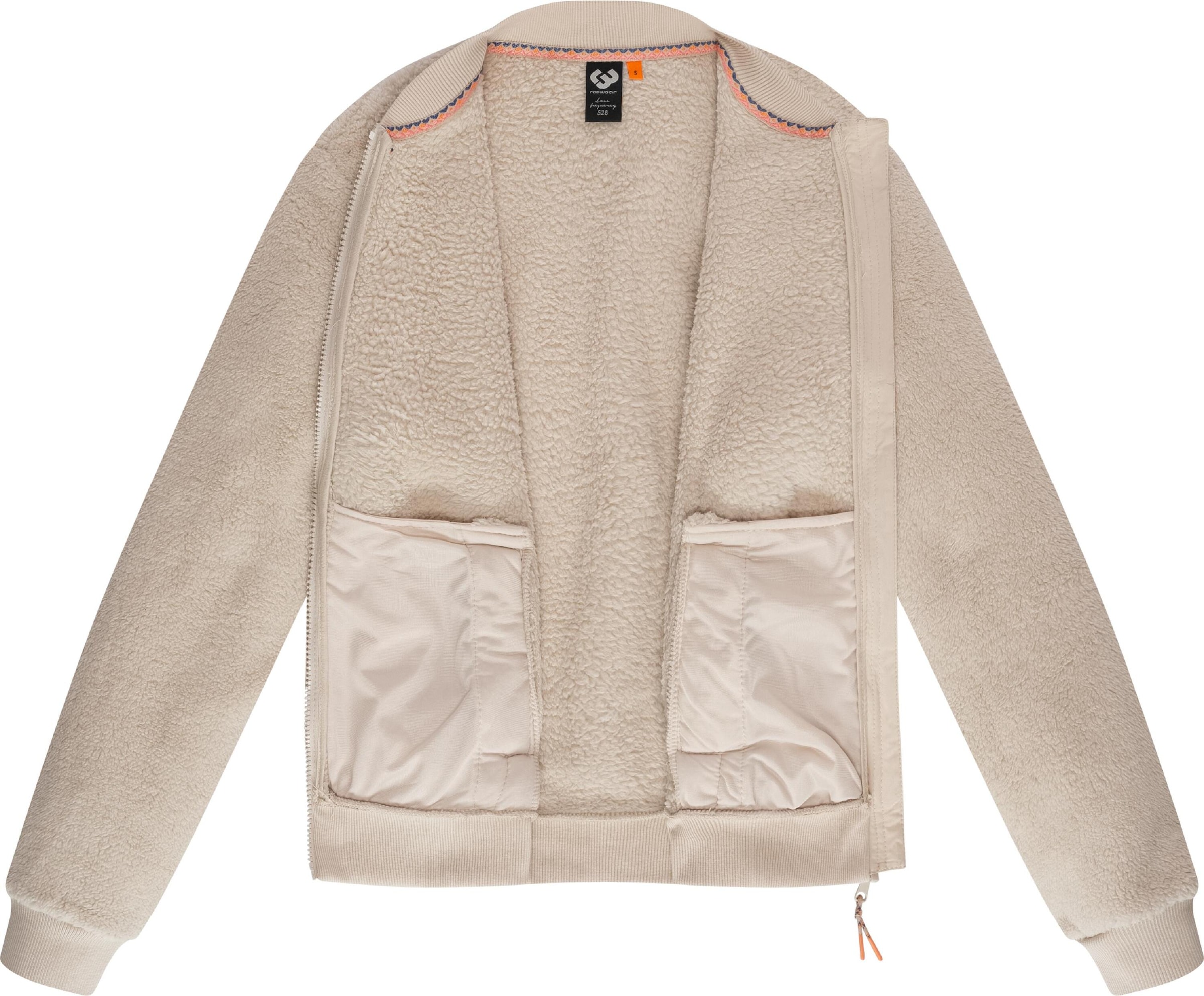 Ragwear Sweatjacke »Plüschjacke Cairro«, Flauschige Damen Übergangsjacke