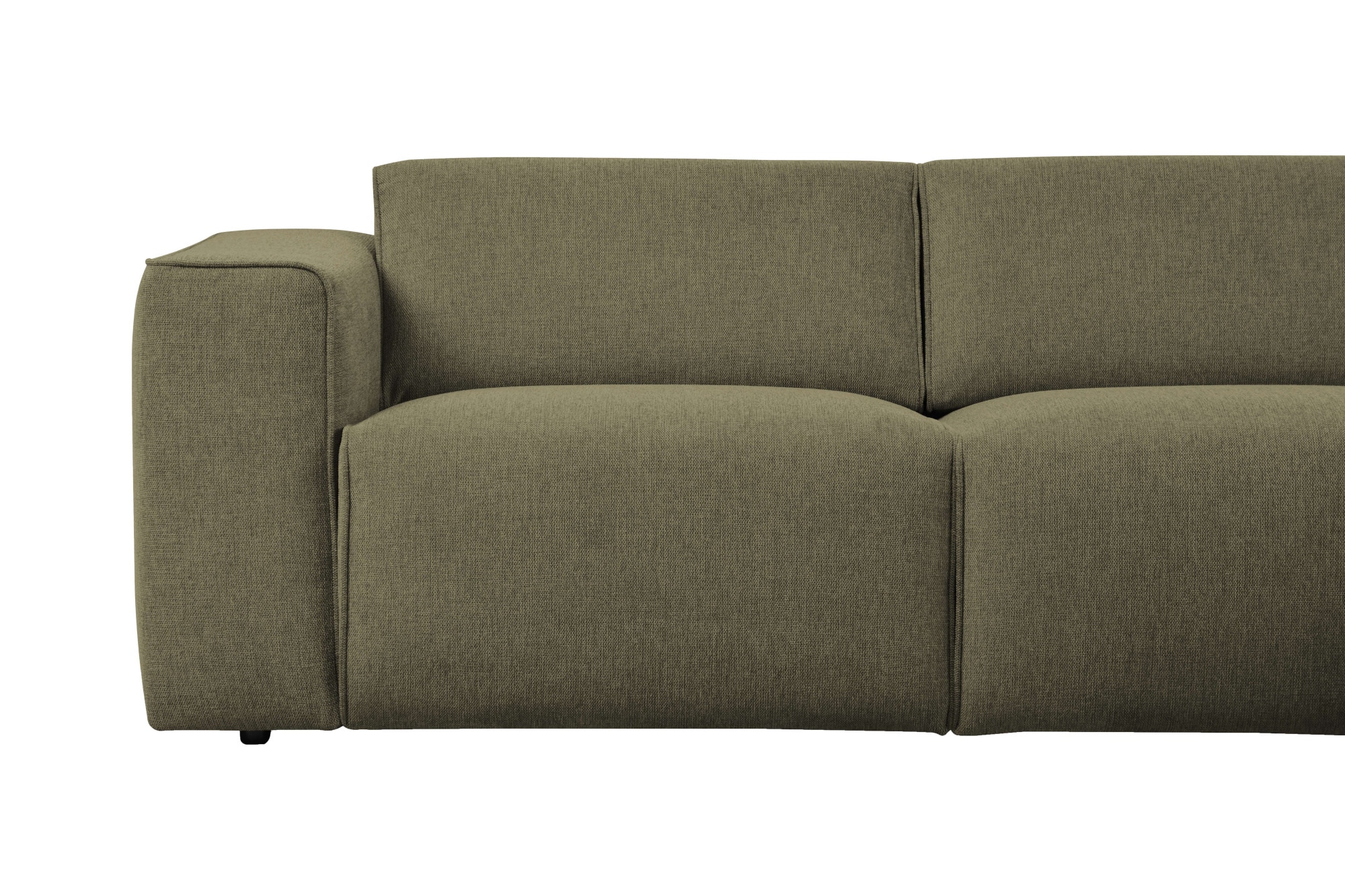 andas Ecksofa »Noord mit Kedernaht, Breite 282 cm«, Cord, Struktur, Webstoff, mit Wellenunterfederung, Massivholzrahmen