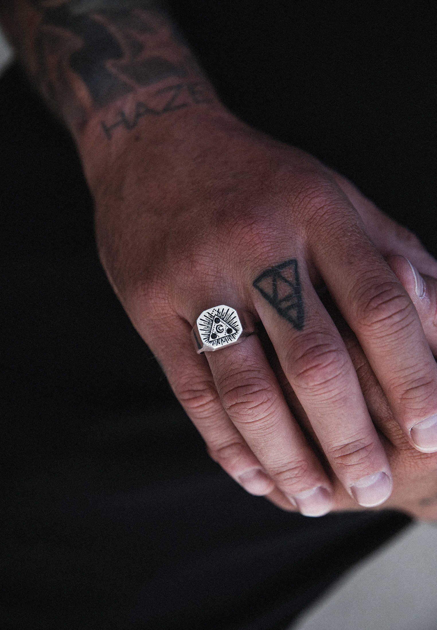 HAZE & GLORY Siegelring »Ring Siegelring - Pyramid 925 Silber«