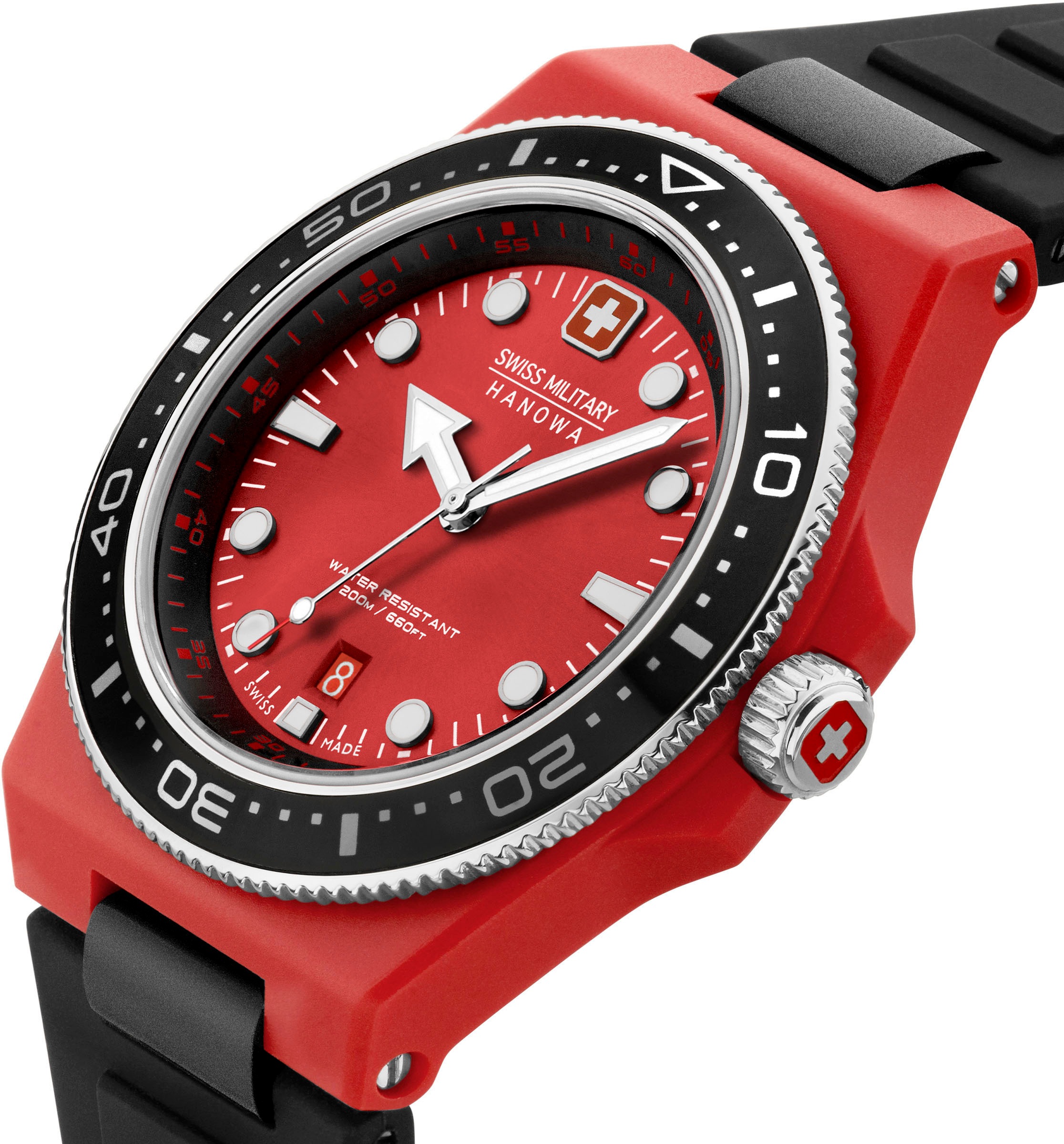 Swiss Military Hanowa Quarzuhr »OCEAN PIONEER, SMWGN0001183«, Armbanduhr, Herrenuhr, Swiss Made, Datum, Saphirglas