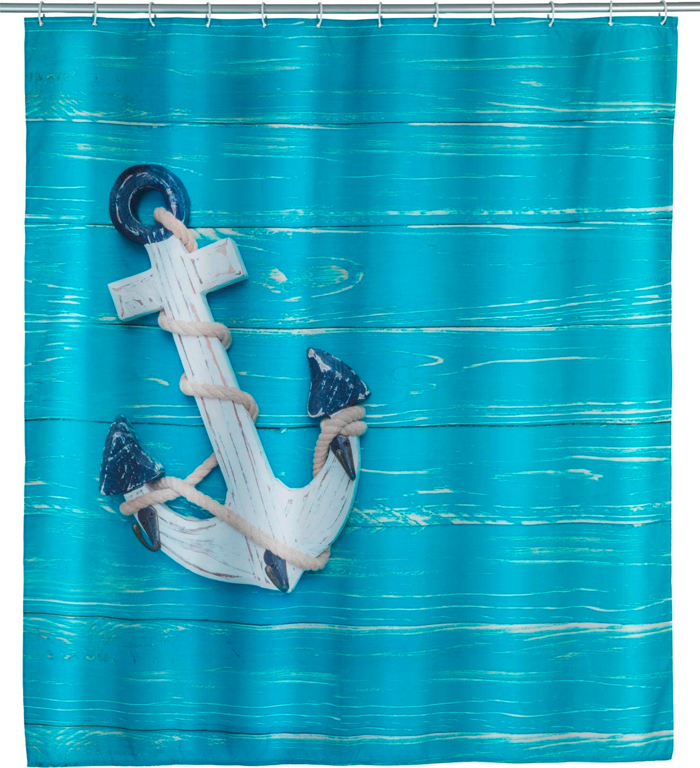 WENKO Duschvorhang »Aboard«, Breite 180 cm, Höhe 200 cm, Polyester, waschbar