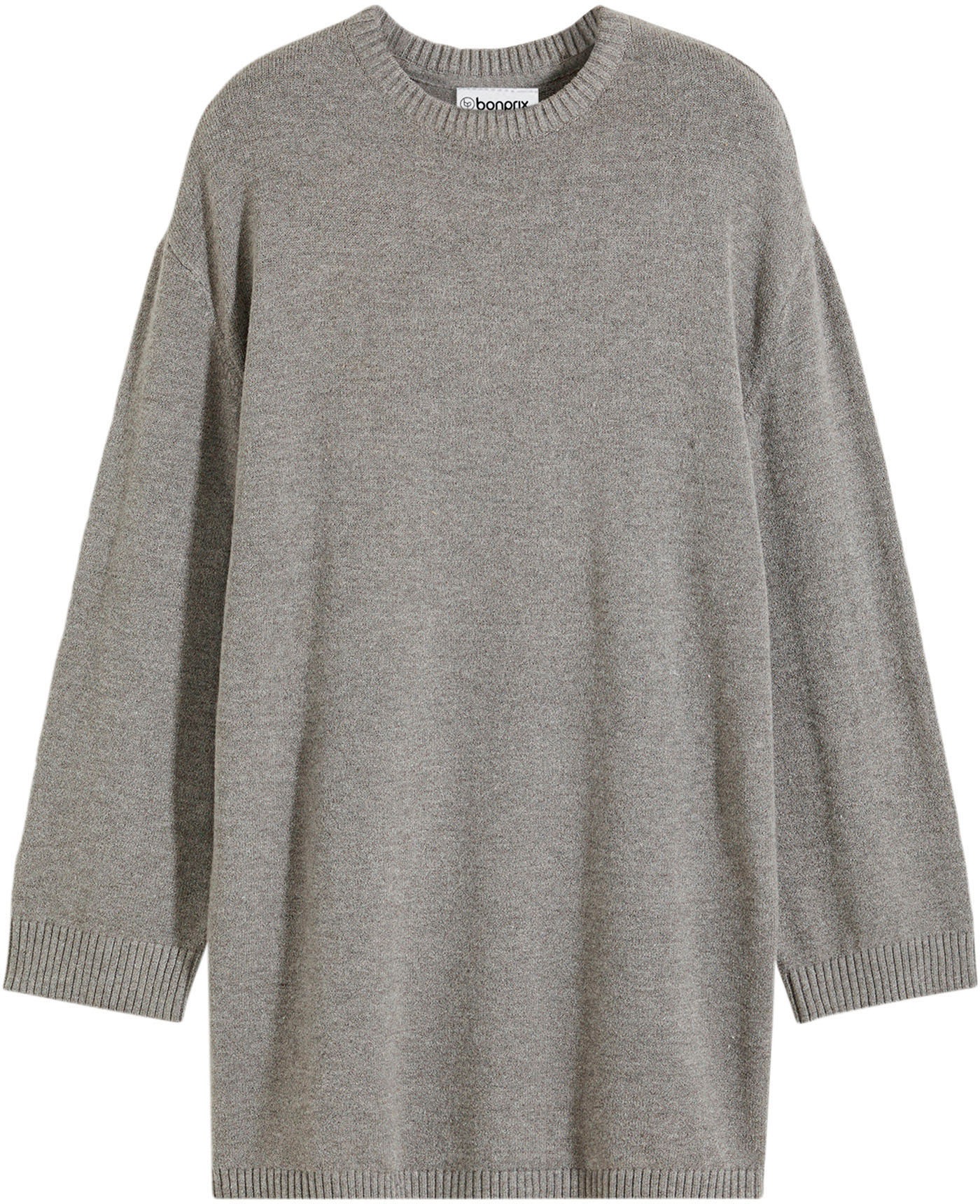 bonprix Strickpullover »Long-Feinstrickpullover mit Seitenschlitzen aus Viskose-Mix« aus Viskosemischung, Oversize Passform, Po-bedeckende Länge