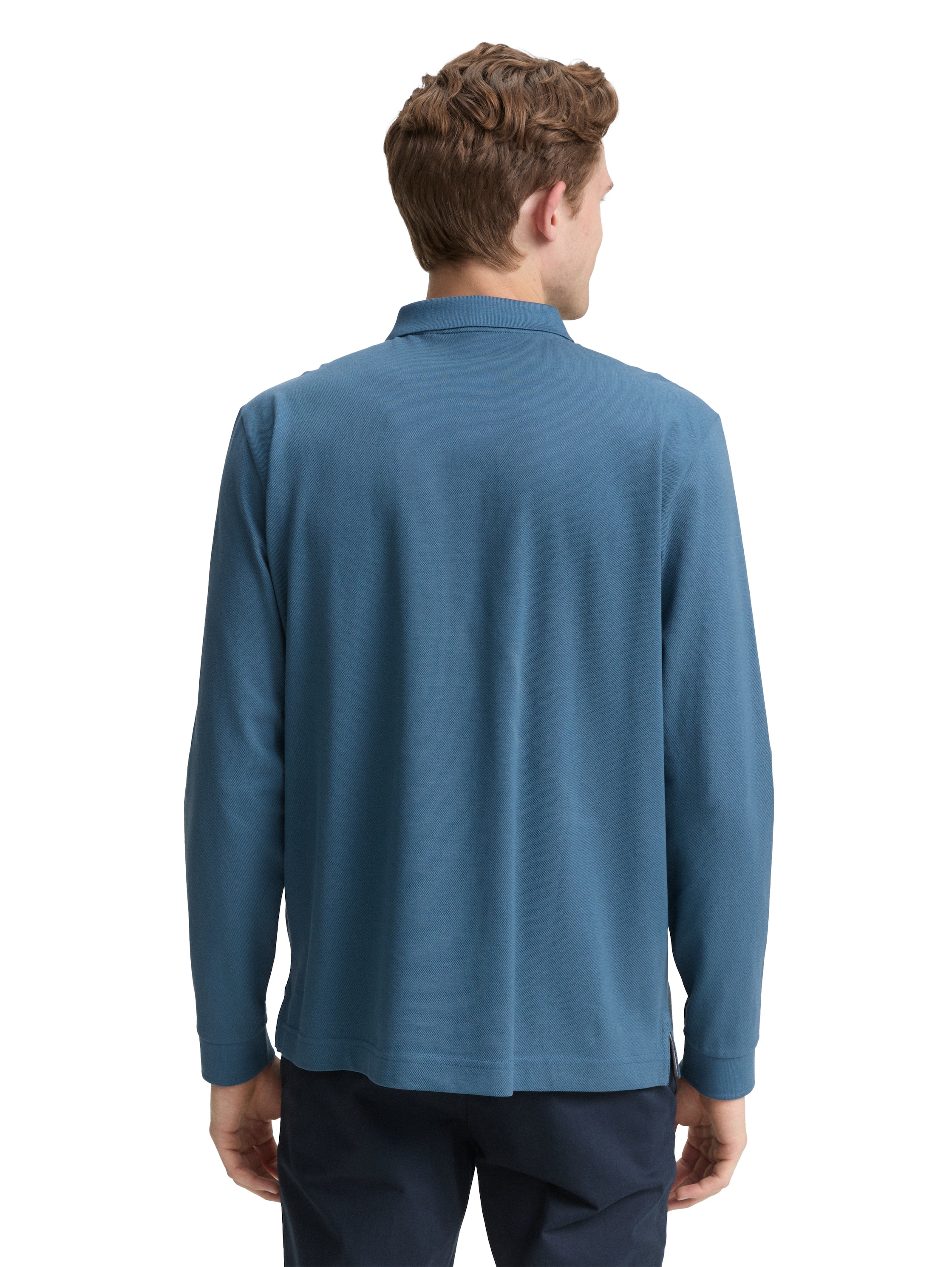 TOM TAILOR Langarm-Poloshirt, mit Logo-Stickerei