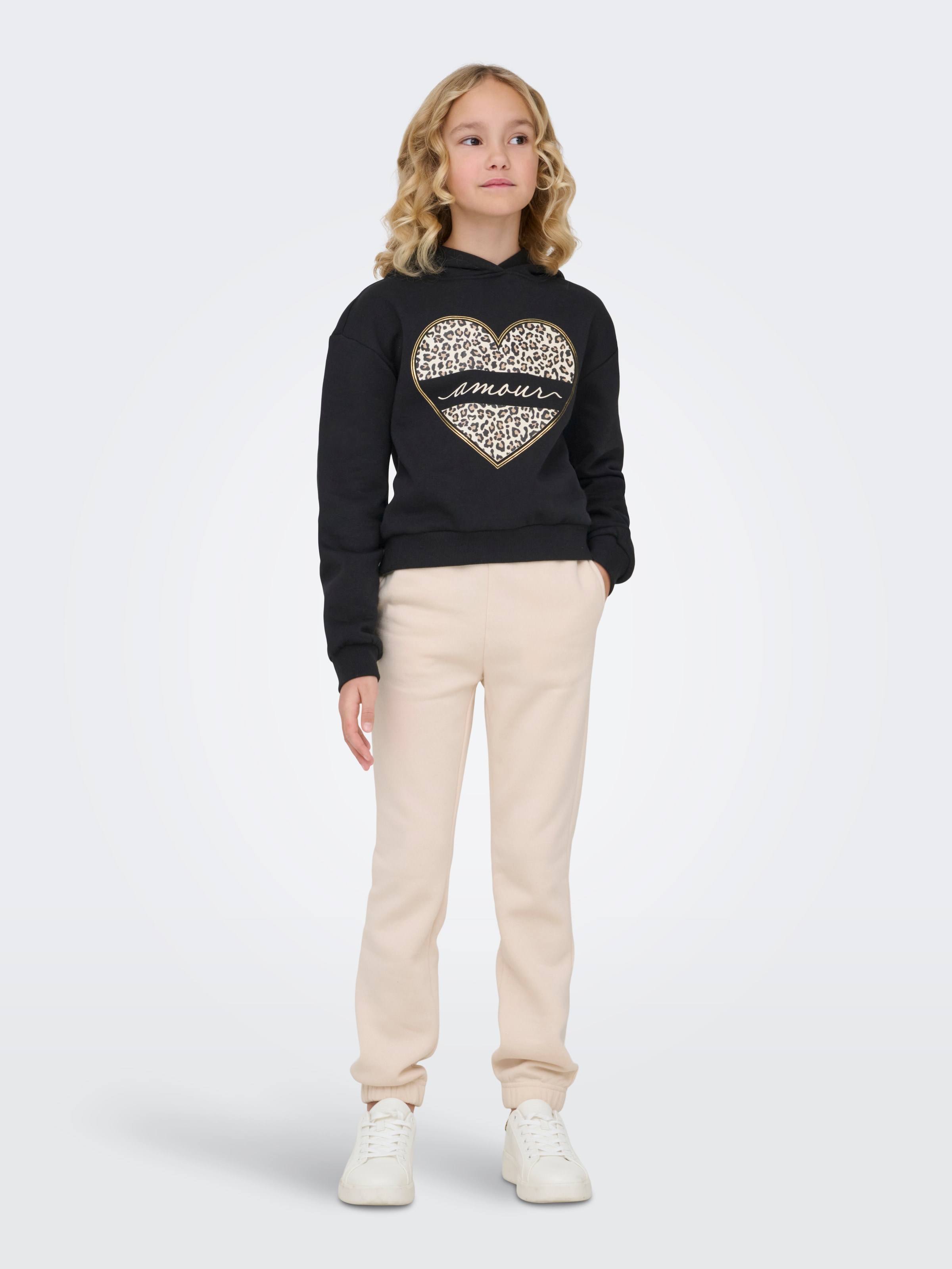 KIDS ONLY Kapuzensweatshirt »KOGCOOPER LIFE HEART LS HOODIE SWT NOOS«
