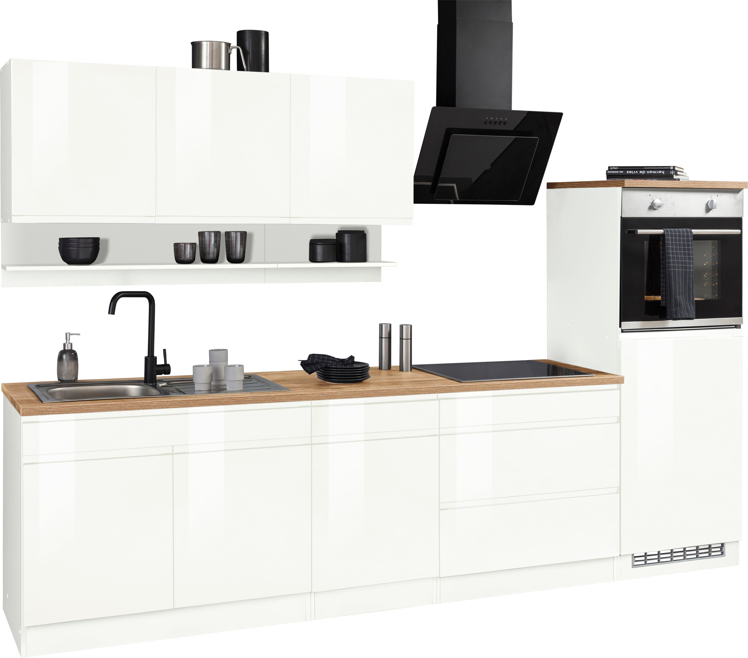 KOCHSTATION Küchenzeile »KS-Virginia« Breite 290 cm, wahlweise mit Induktionskochfeld