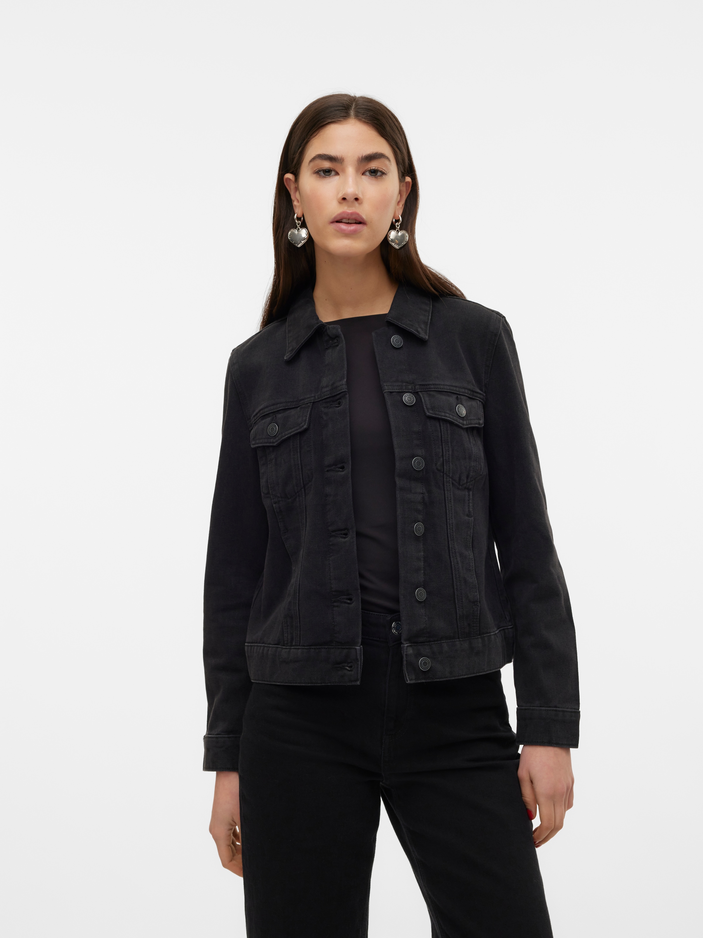Vero Moda Jeansjacke »VMZORICA LS DENIM JACKET MIX NOOS«, mit leichten Destroyed Effekten