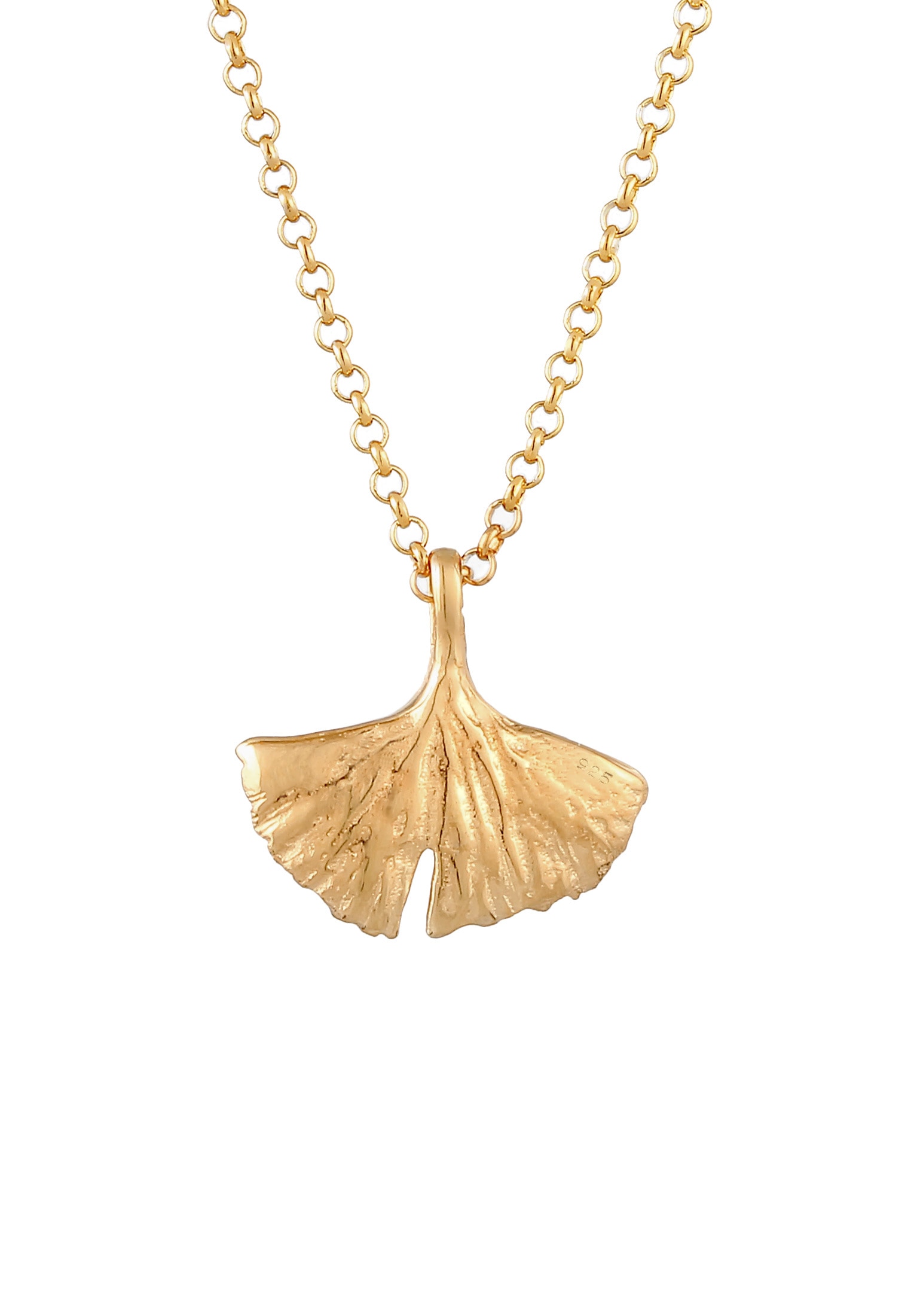 Elli Kette mit Anhänger »Halskette Ginkgo Blatt Anhänger 925 Sterling Silber«
