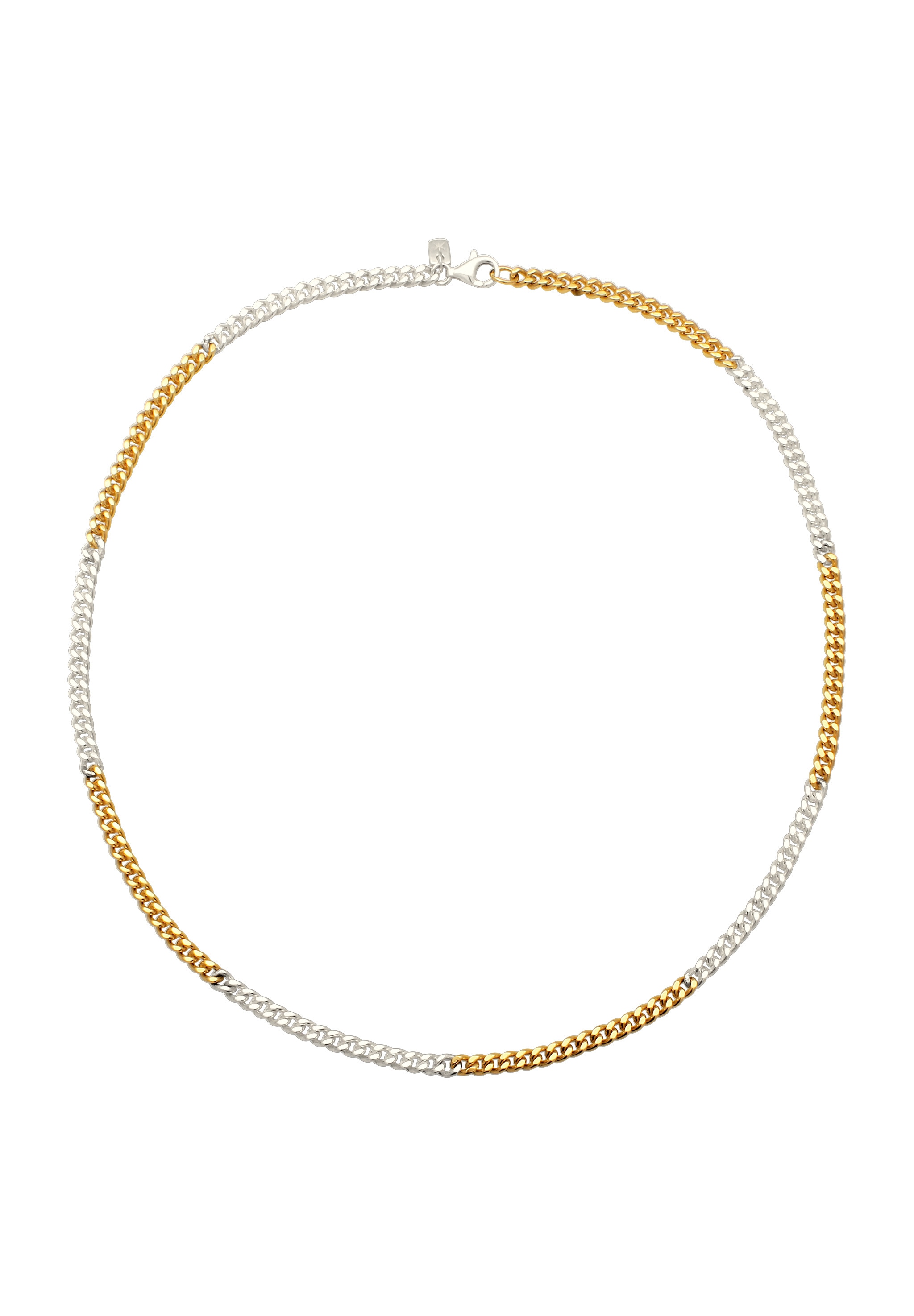 Kuzzoi Silberkette »Halskette Panzerkette Bicolor 925 Sterling Silber«