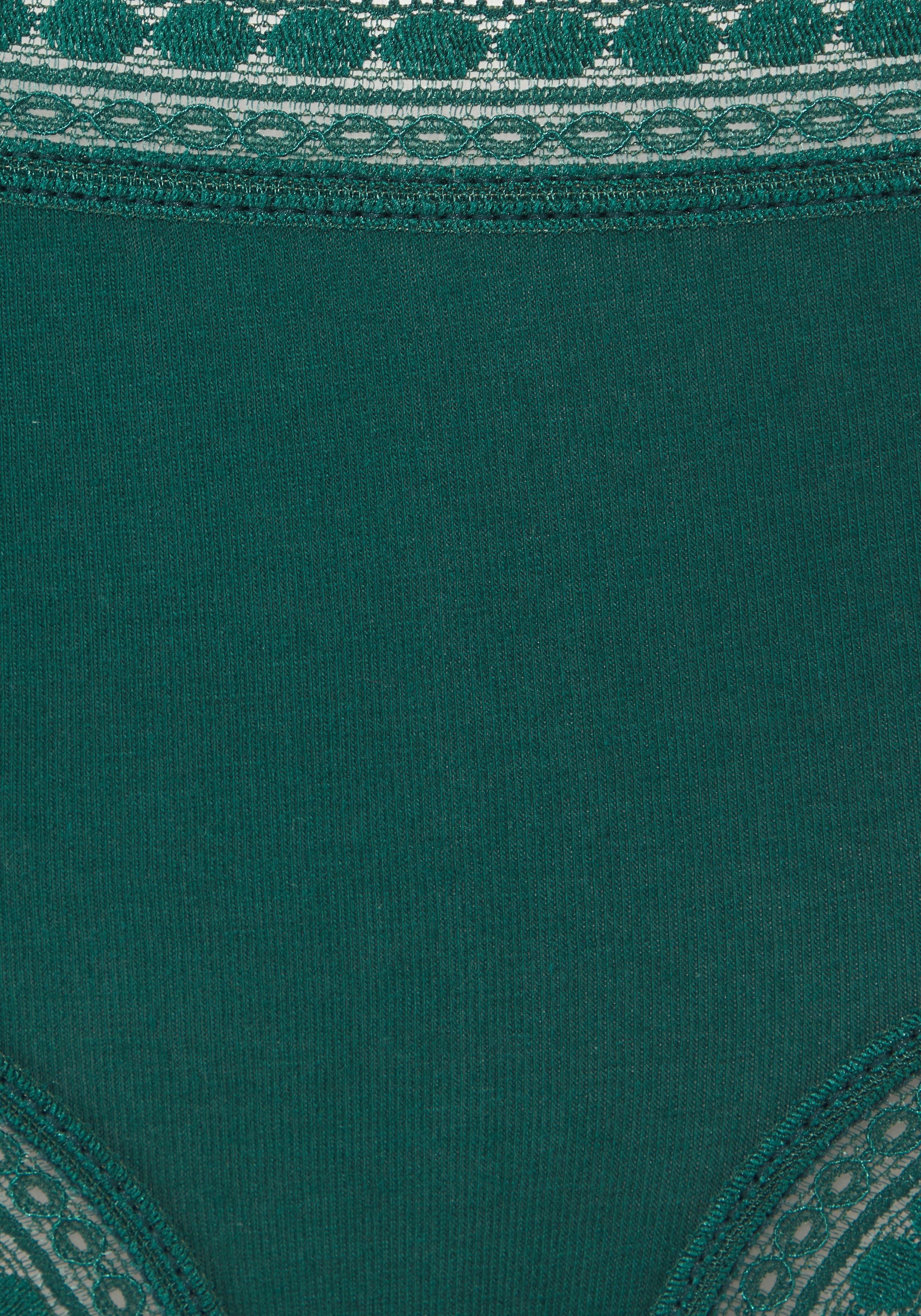 LASCANA Panty 3er-Pack,  aus elastischer Baumwolle mit weicher Spitze