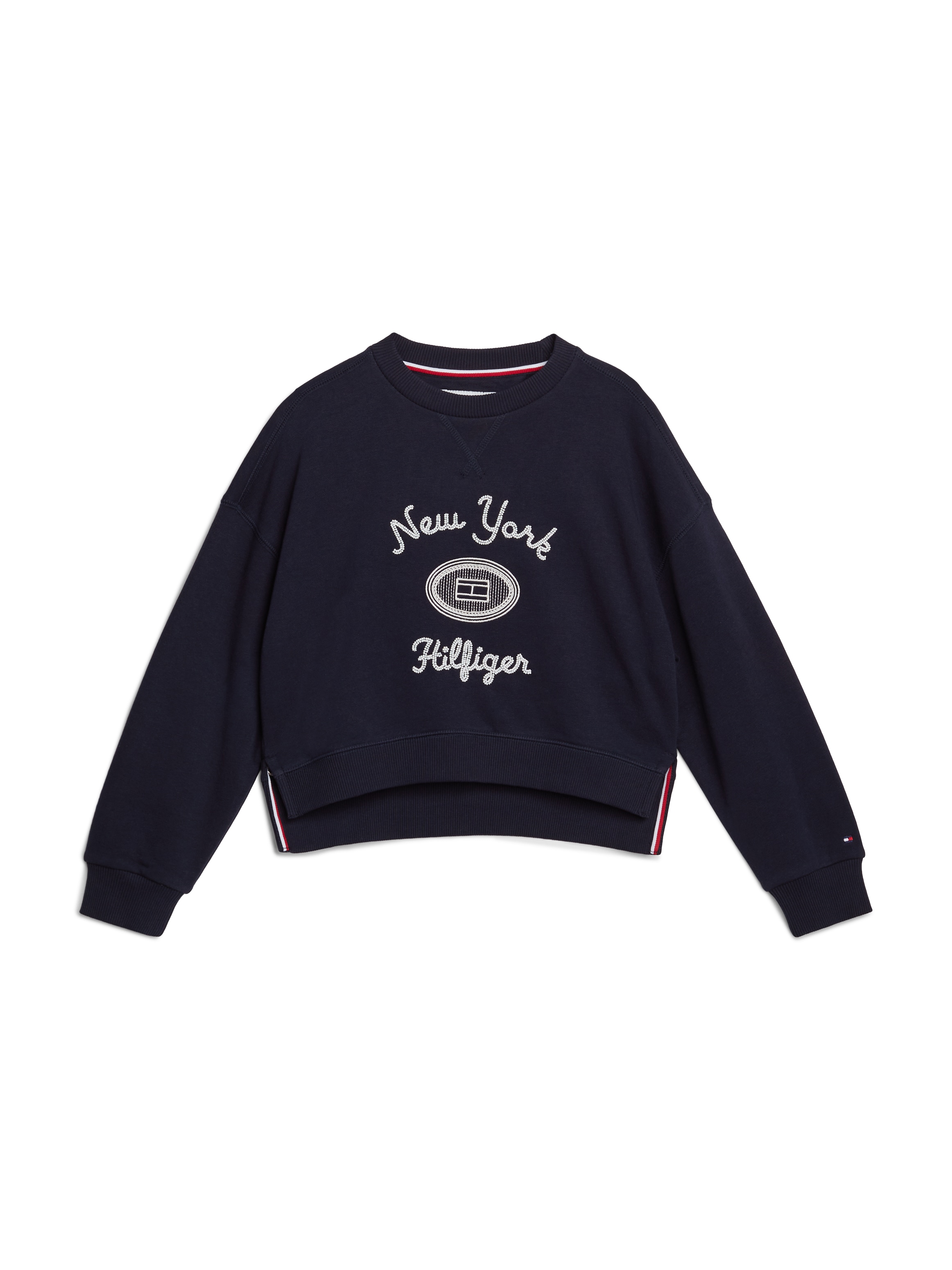 Tommy Hilfiger Langarmshirt »HILFIGER NY EMBROIDERED CREWNECK«, Kinder bis 16 Jahre mit Logostickerei