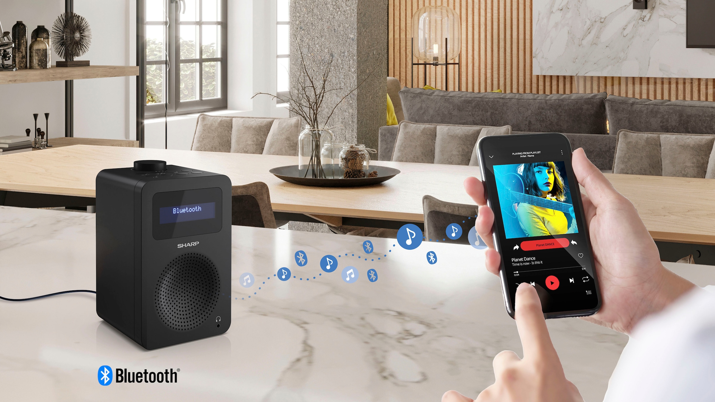 Sharp Radio »Digitalradio Tokyo«, (Bluetooth FM-Tuner mit RDS-Digitalradio (DAB+) 5 W)