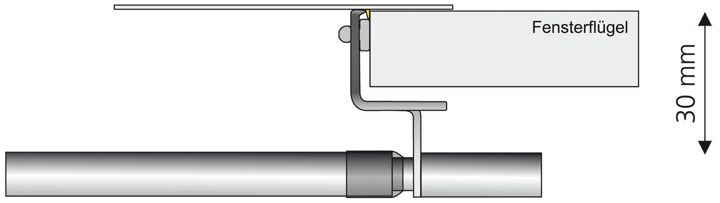 Liedeco Scheibenstange »Press-Fix«, 1 läufig-läufig, ausziehbar